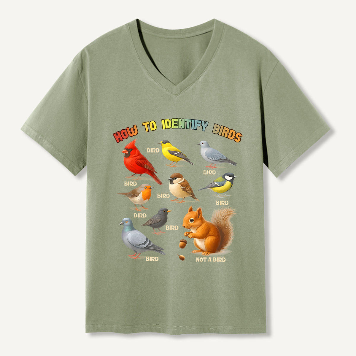 How to Identify Birds V-neck T-Shirt