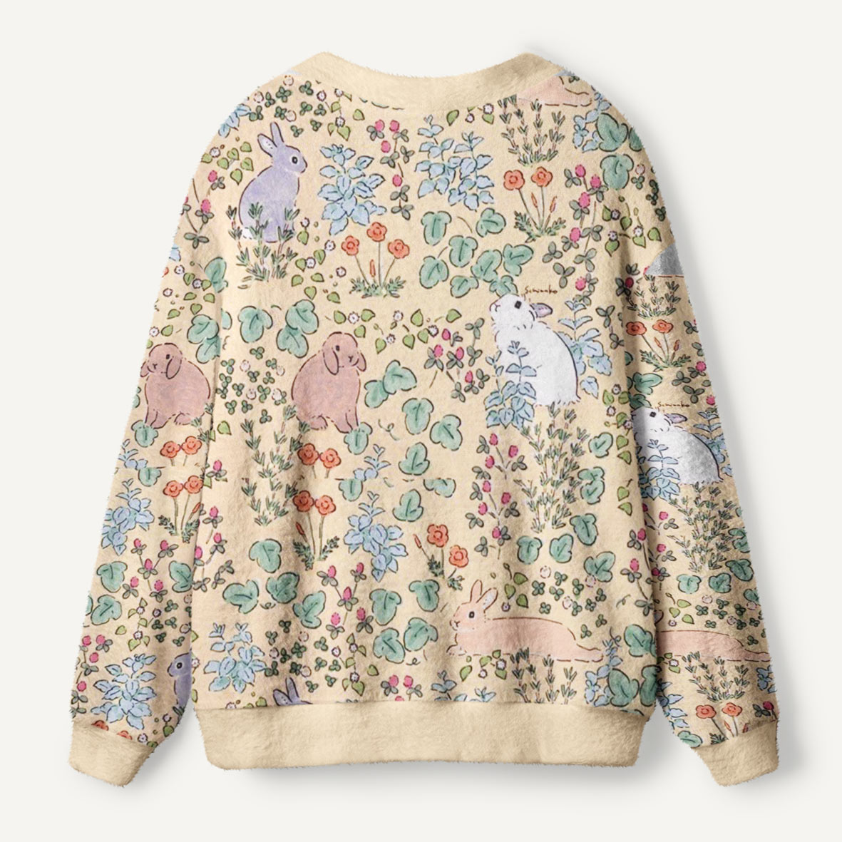 Bunnies in Bloom Ugly Cardigan Sweaters