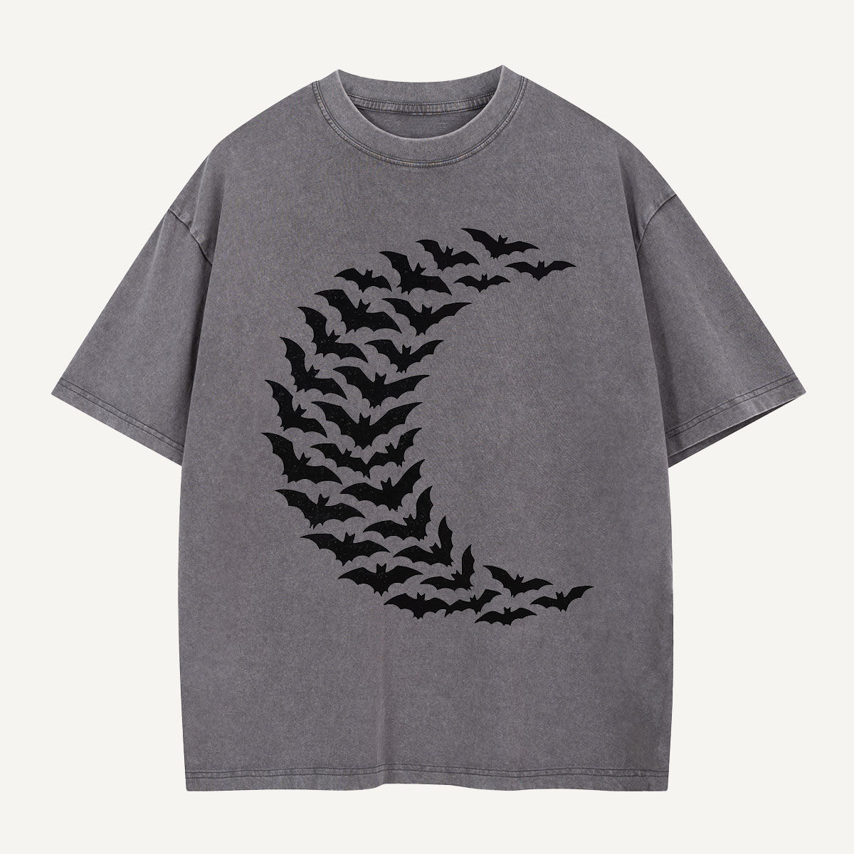 Moon Made of Bats Washed T-Shirt