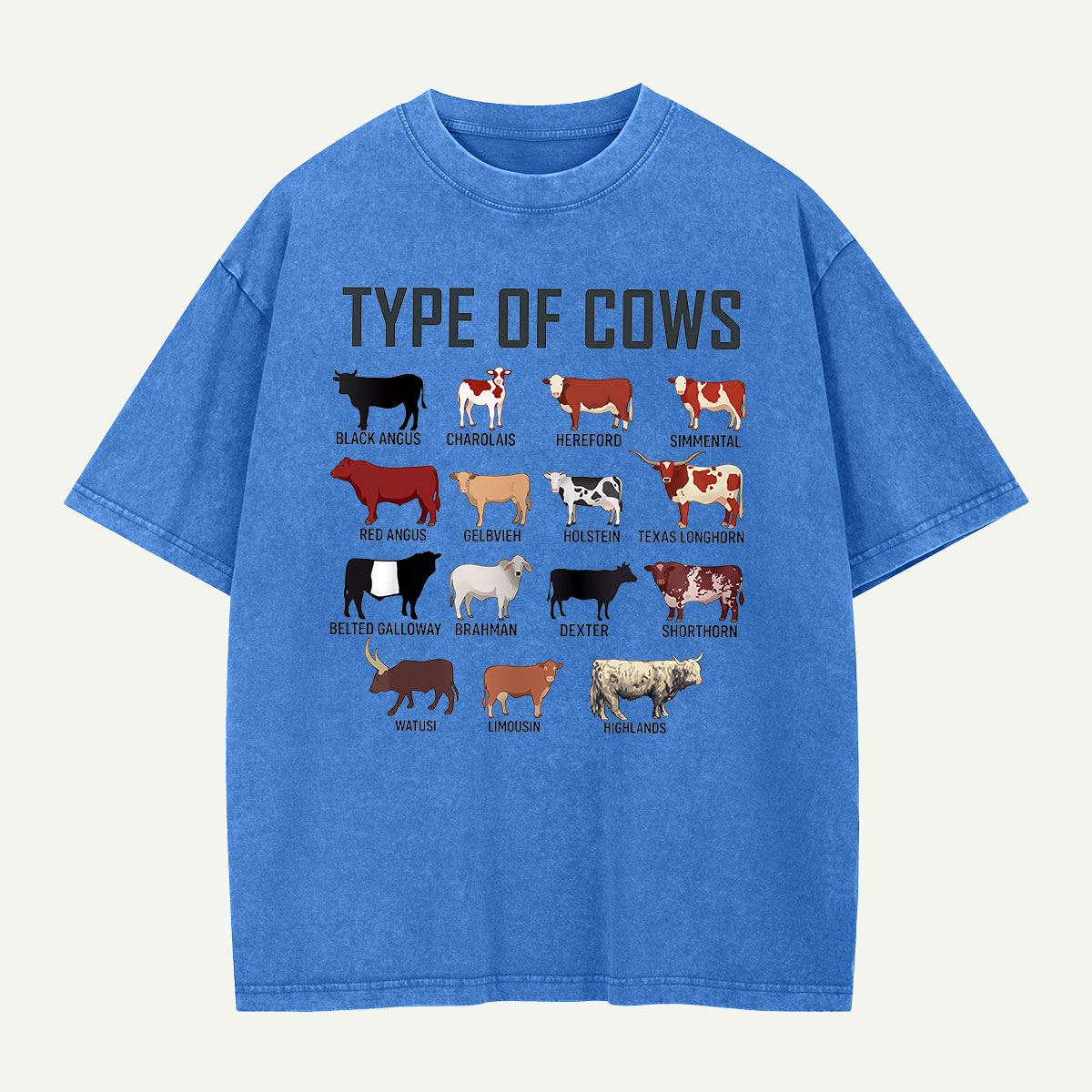 Cow Roll Call Washed T-Shirt