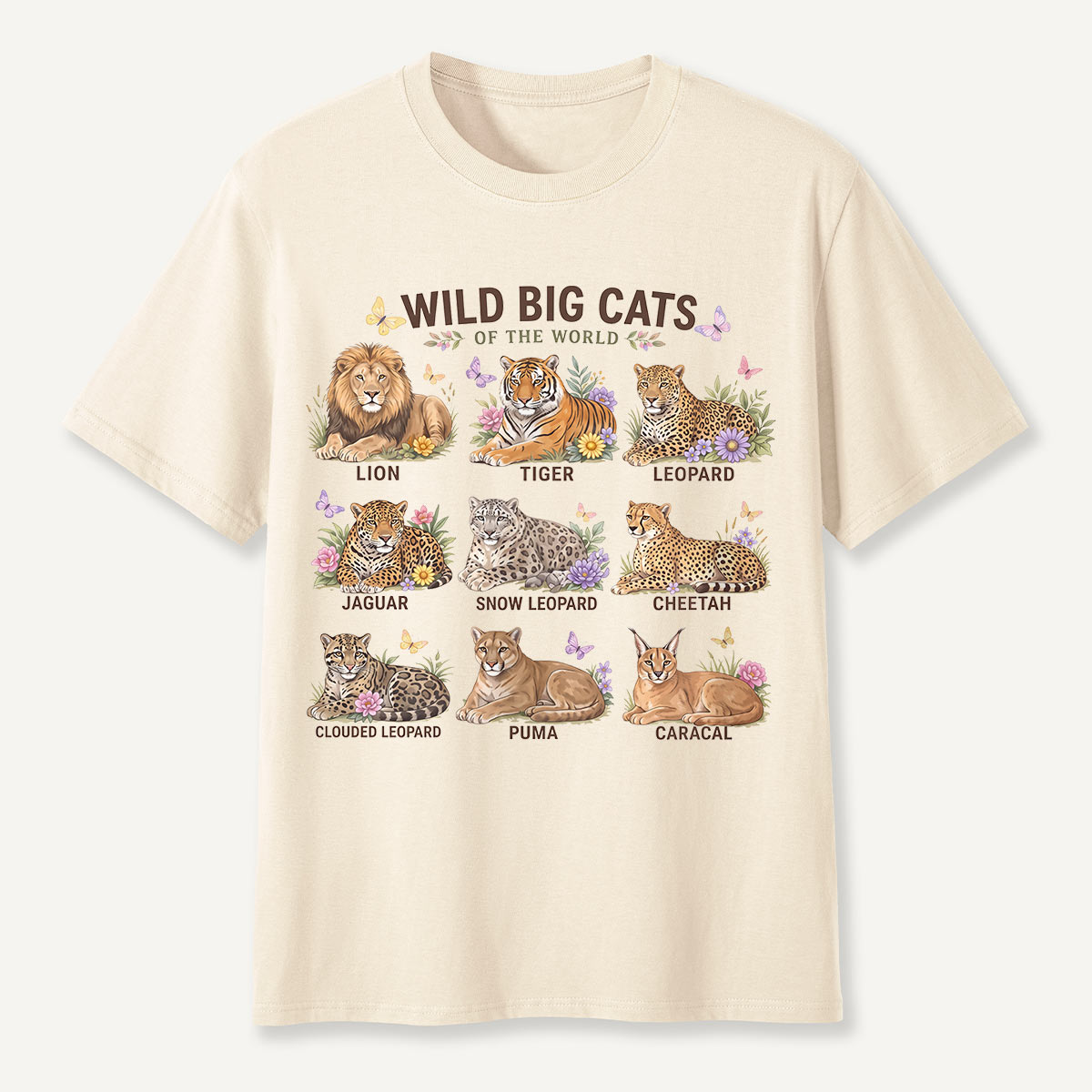 Wild Big Cats of the World T-Shirt