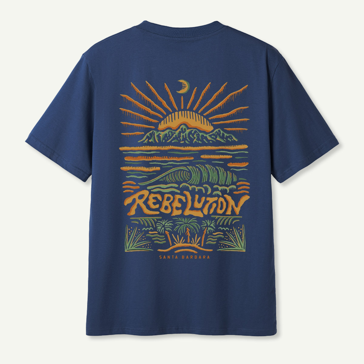 Rebellion Santa Barbara Mountain Wave Sunset T-Shirt