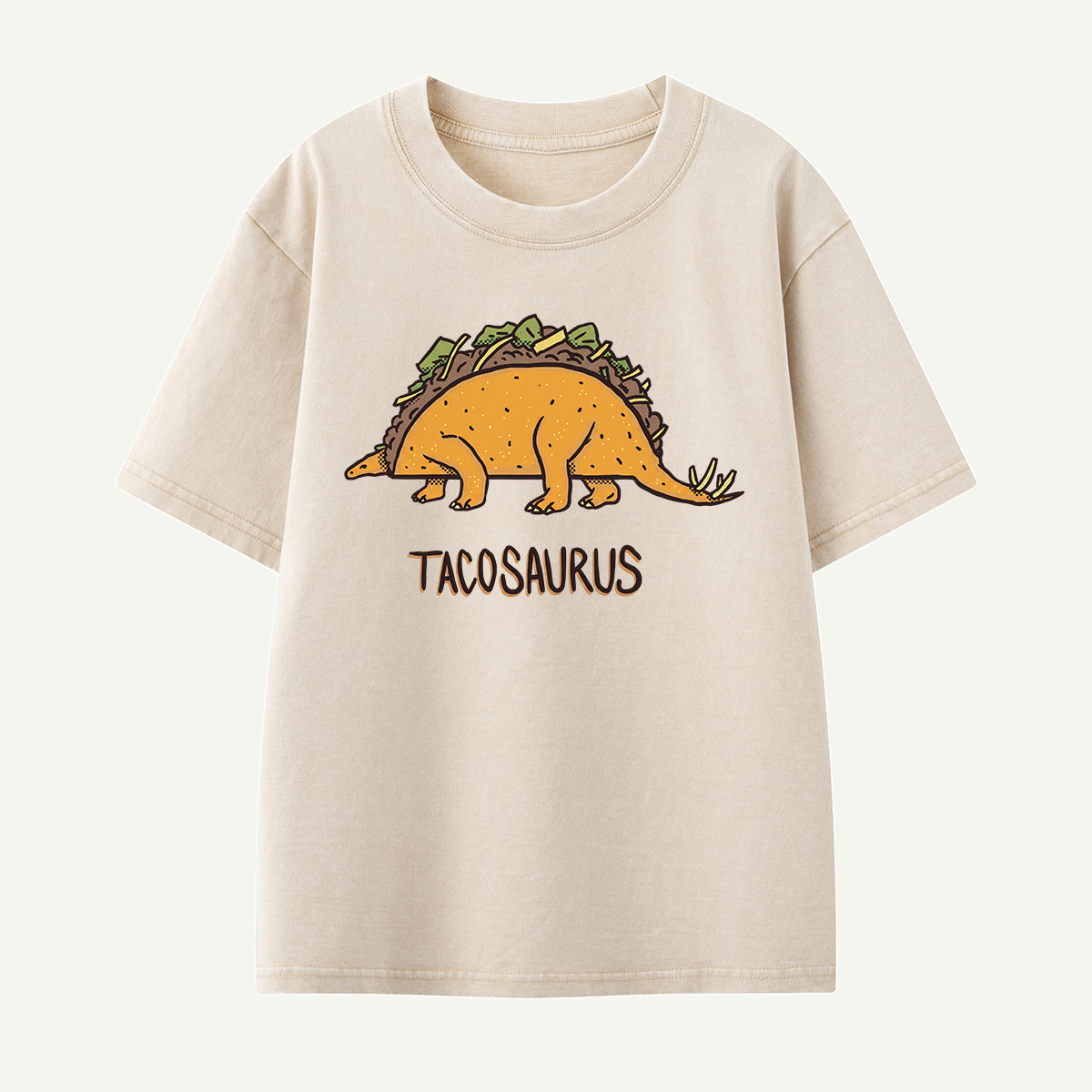 Tacosaurus Dino Taco Kids Washed T-Shirt