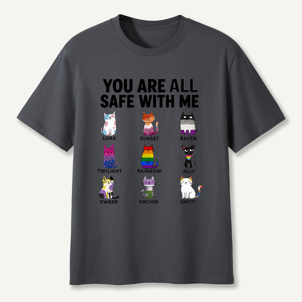 You Are Safe With Me Cat T-shirt