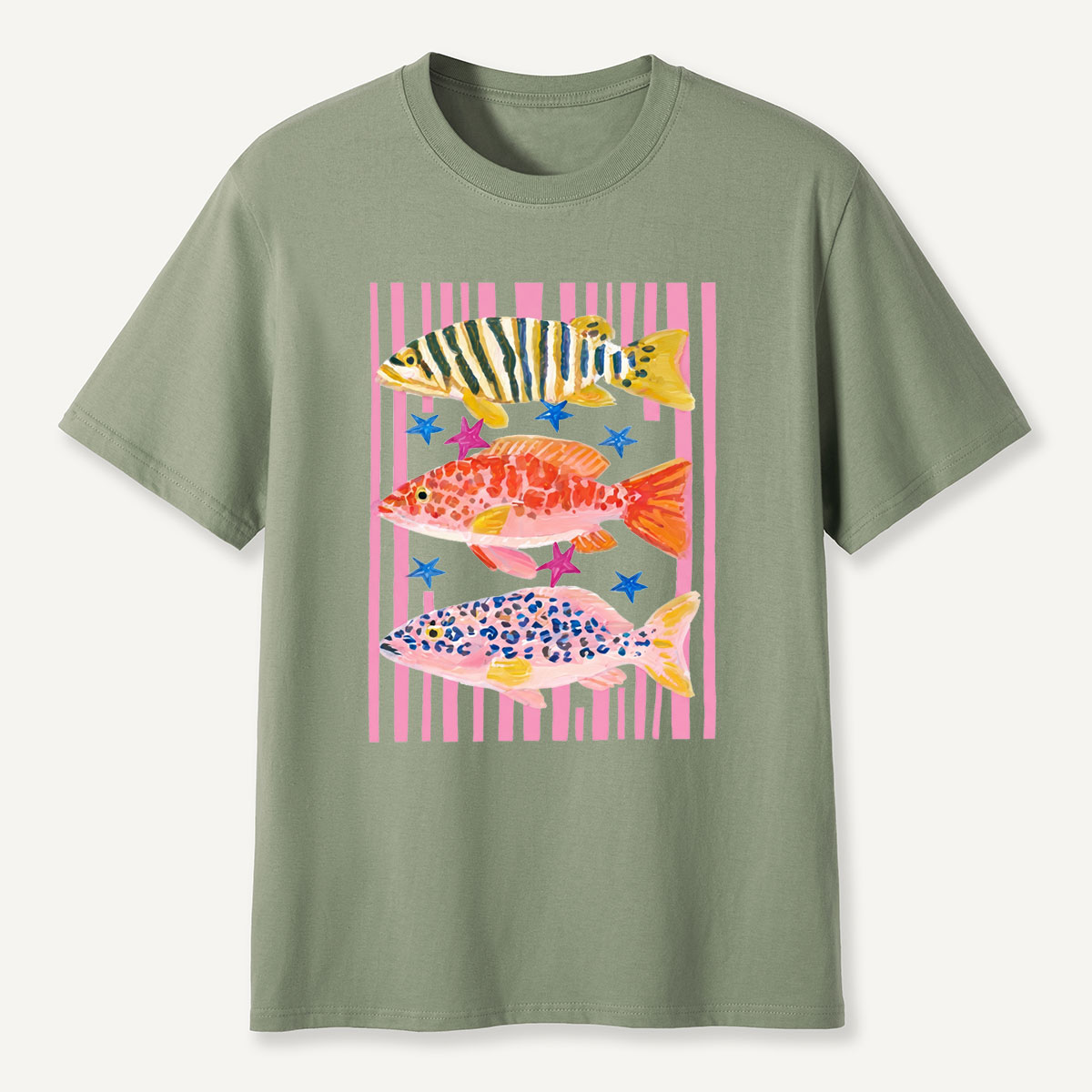 Striped Ocean Fish T-Shirt