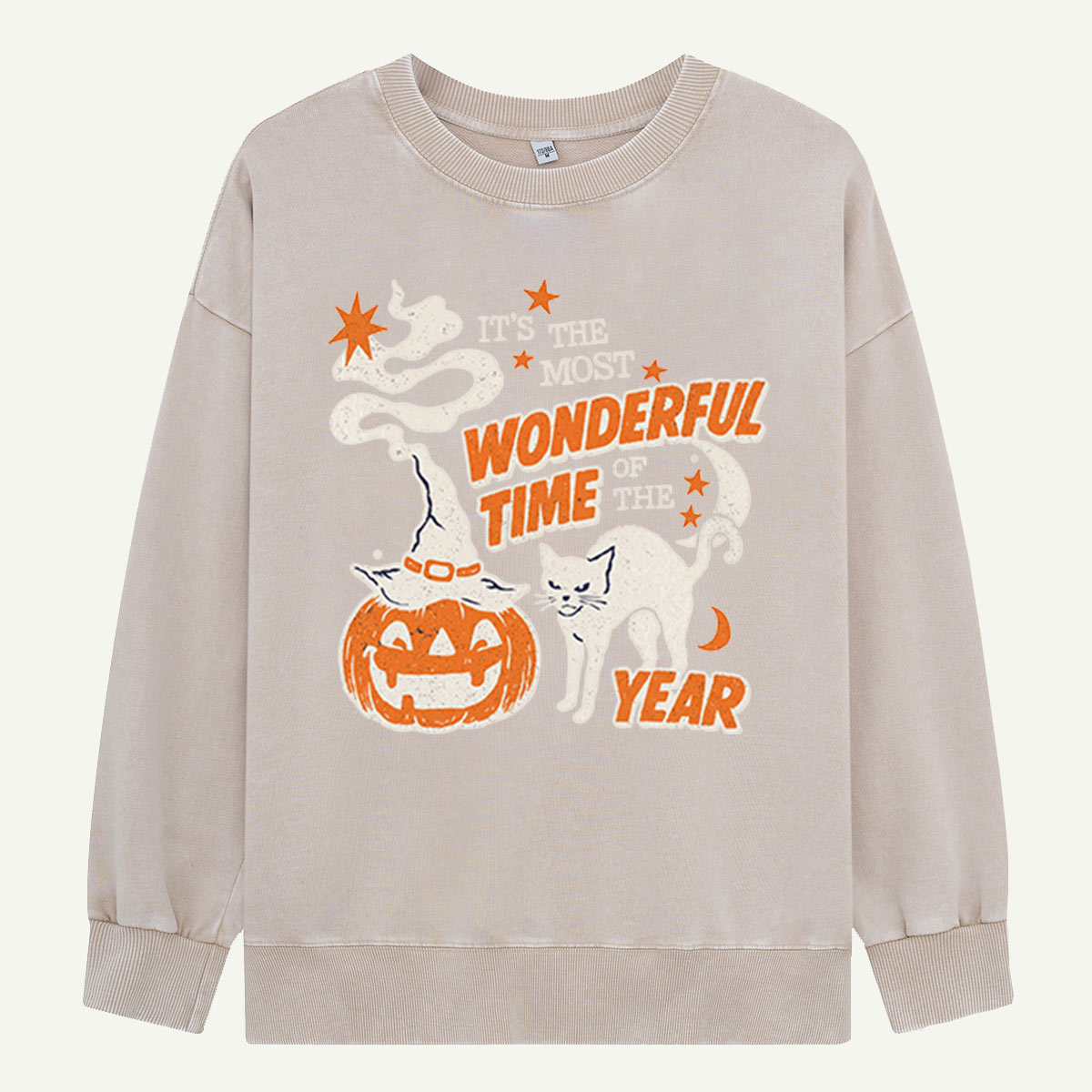 Pumpkin Cat Most Wonderful Washed Sweatshirts