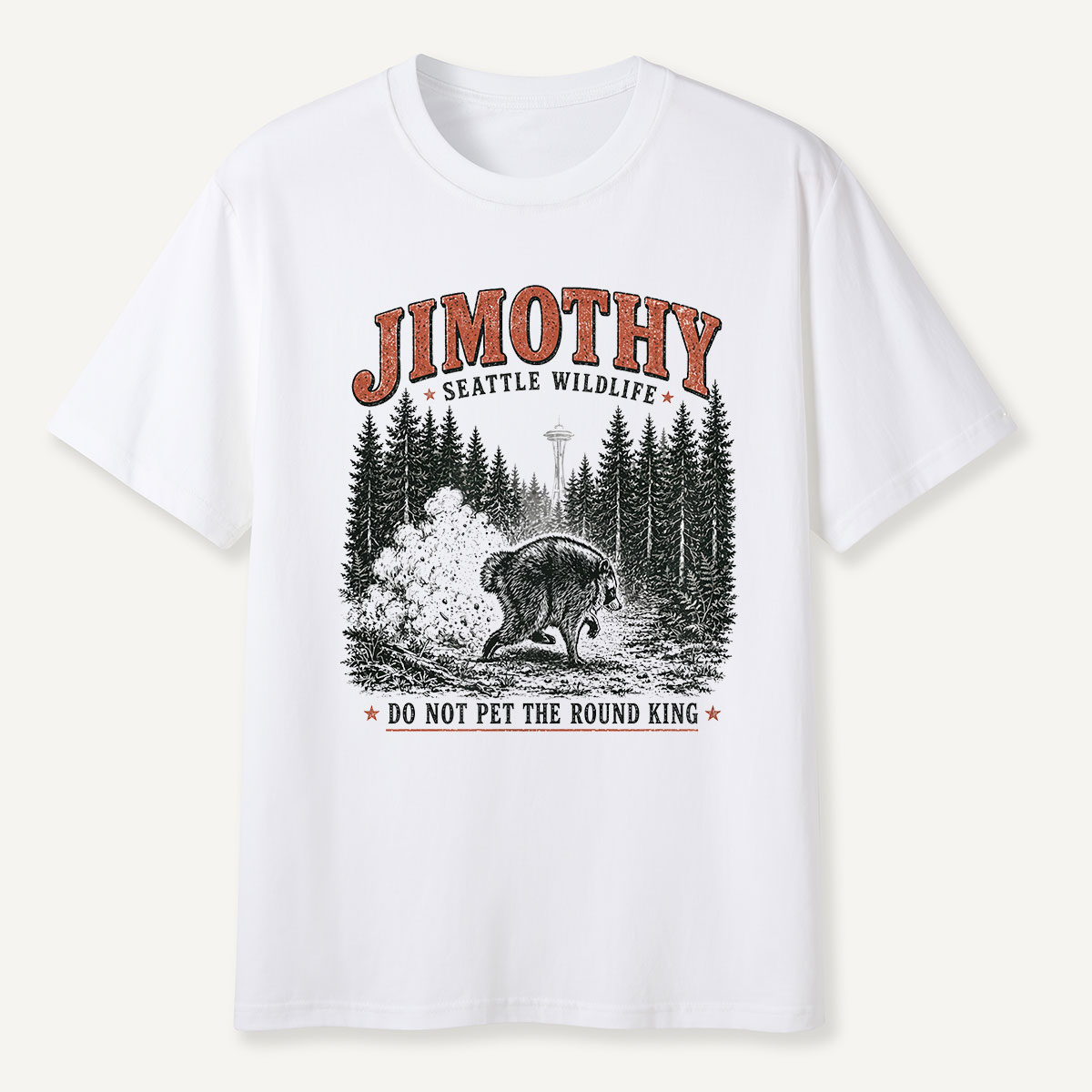 Jimothy Seattle Wildlife Round King T-Shirt