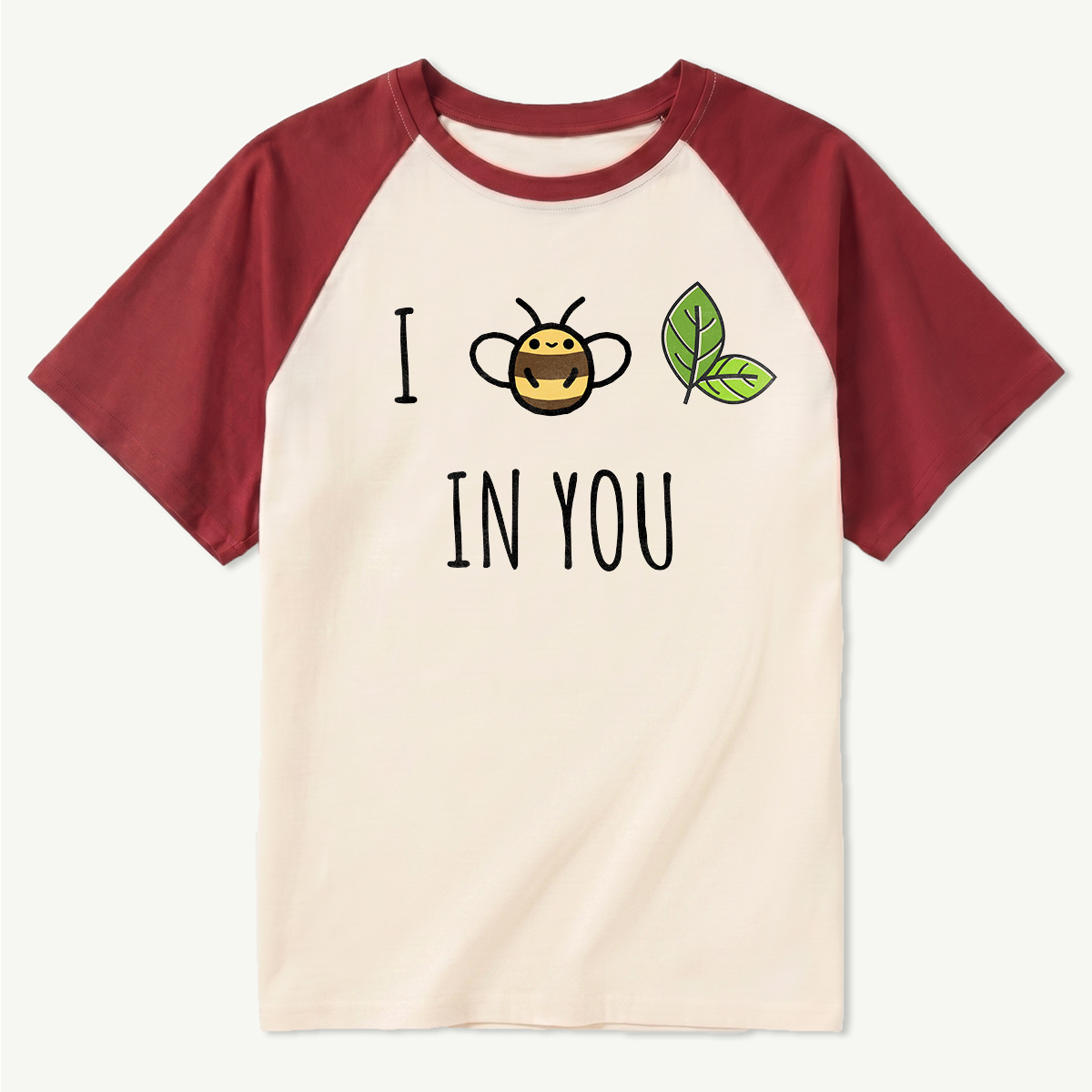 Bee Leaf Pun “I Believe in You” Raglan T-Shirt