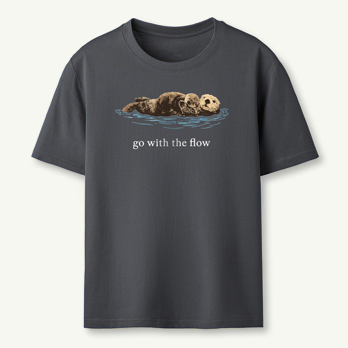 Go With The Flow Sea Otter Wildlife Nature T-Shirt
