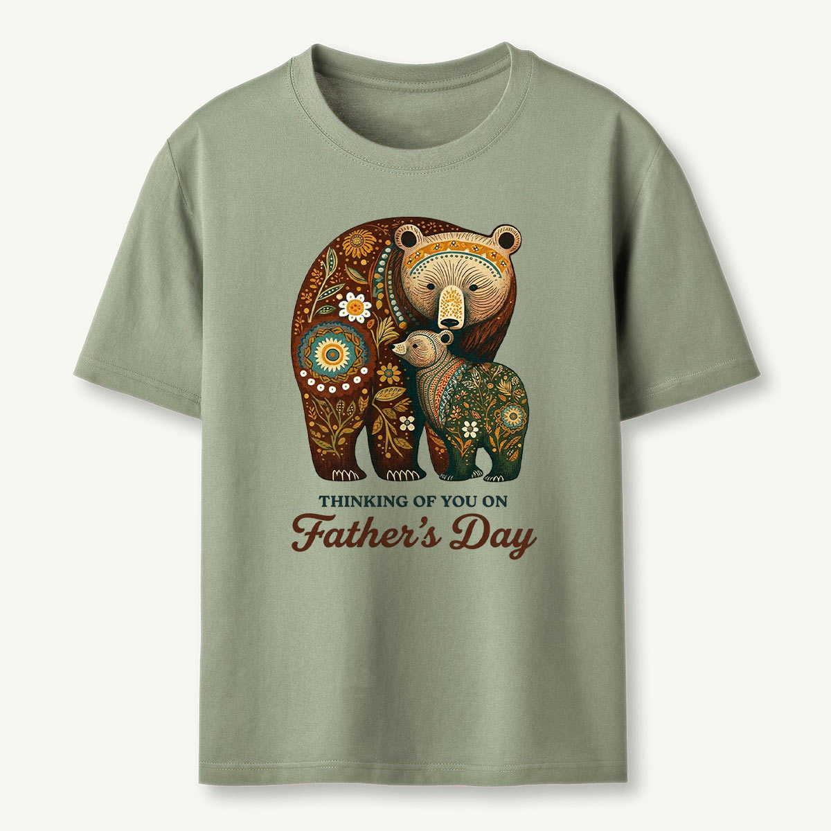 Father’s Day Bear Family Floral T-Shirt
