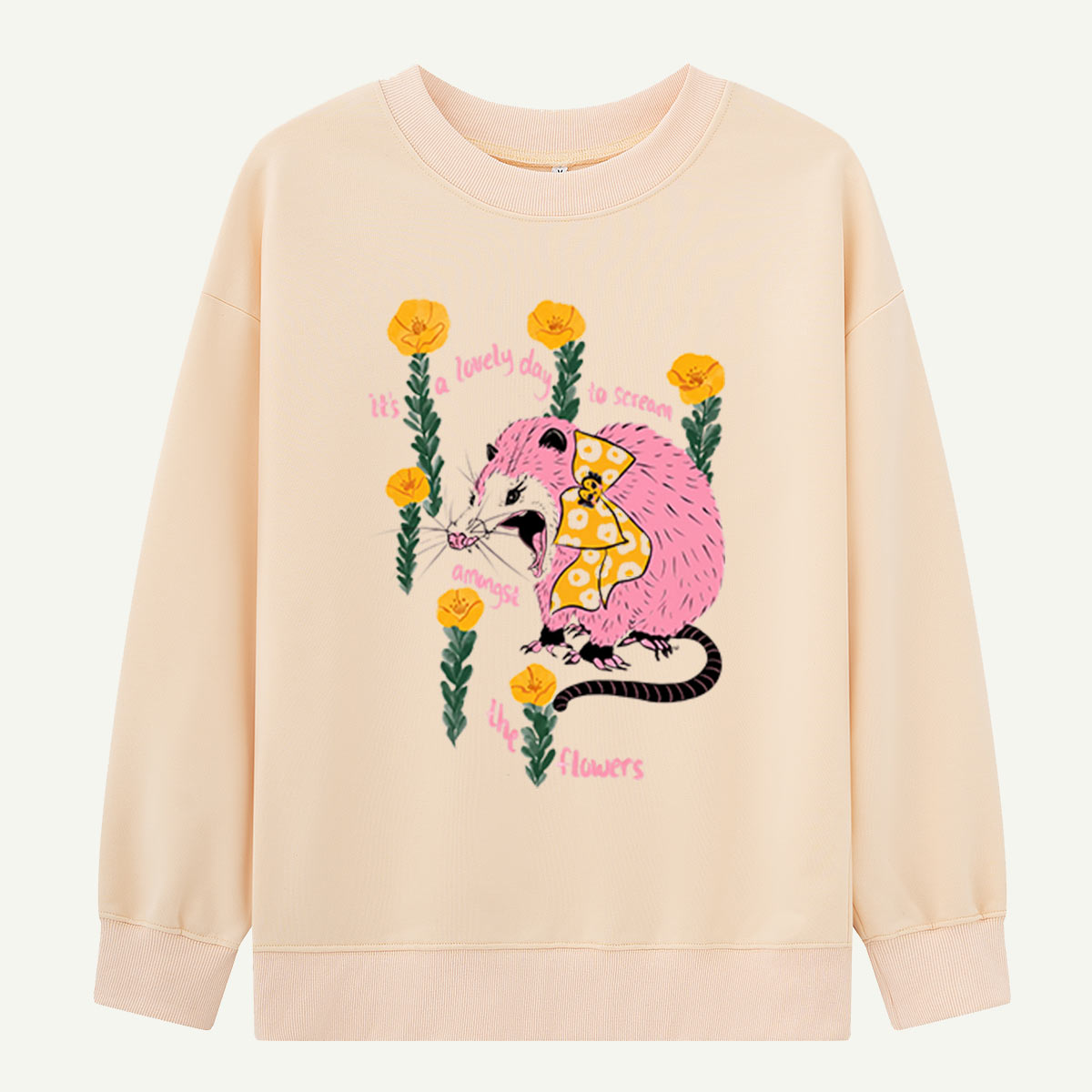 Lovely Day to Scream Possum Sweatshirts