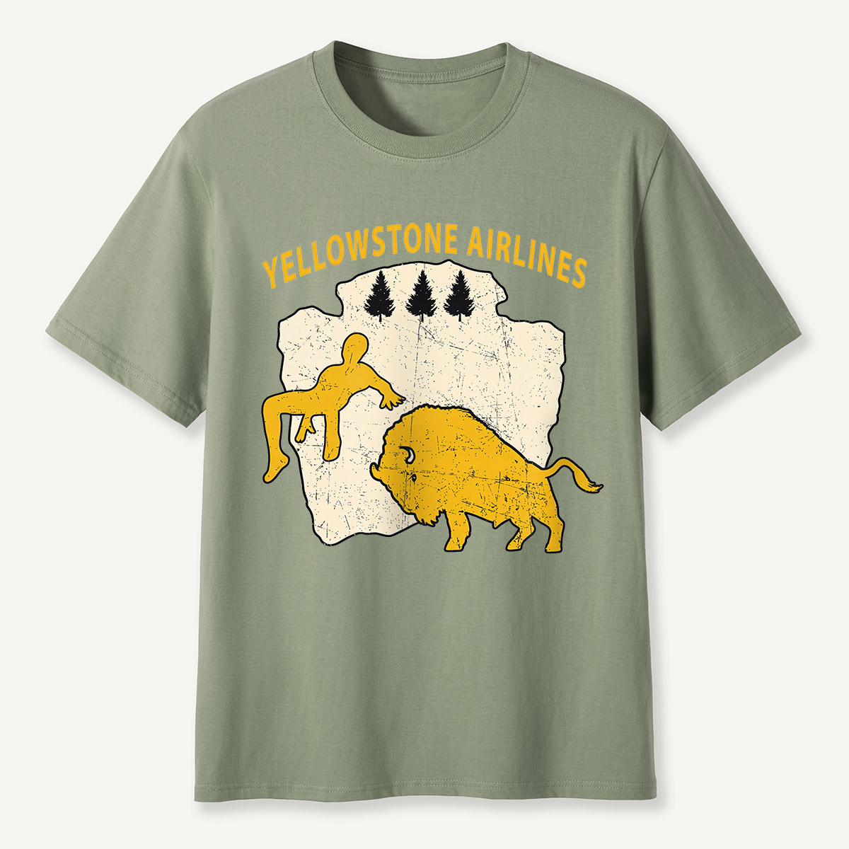 Yellowstone Airlines Bison Toss T-Shirt