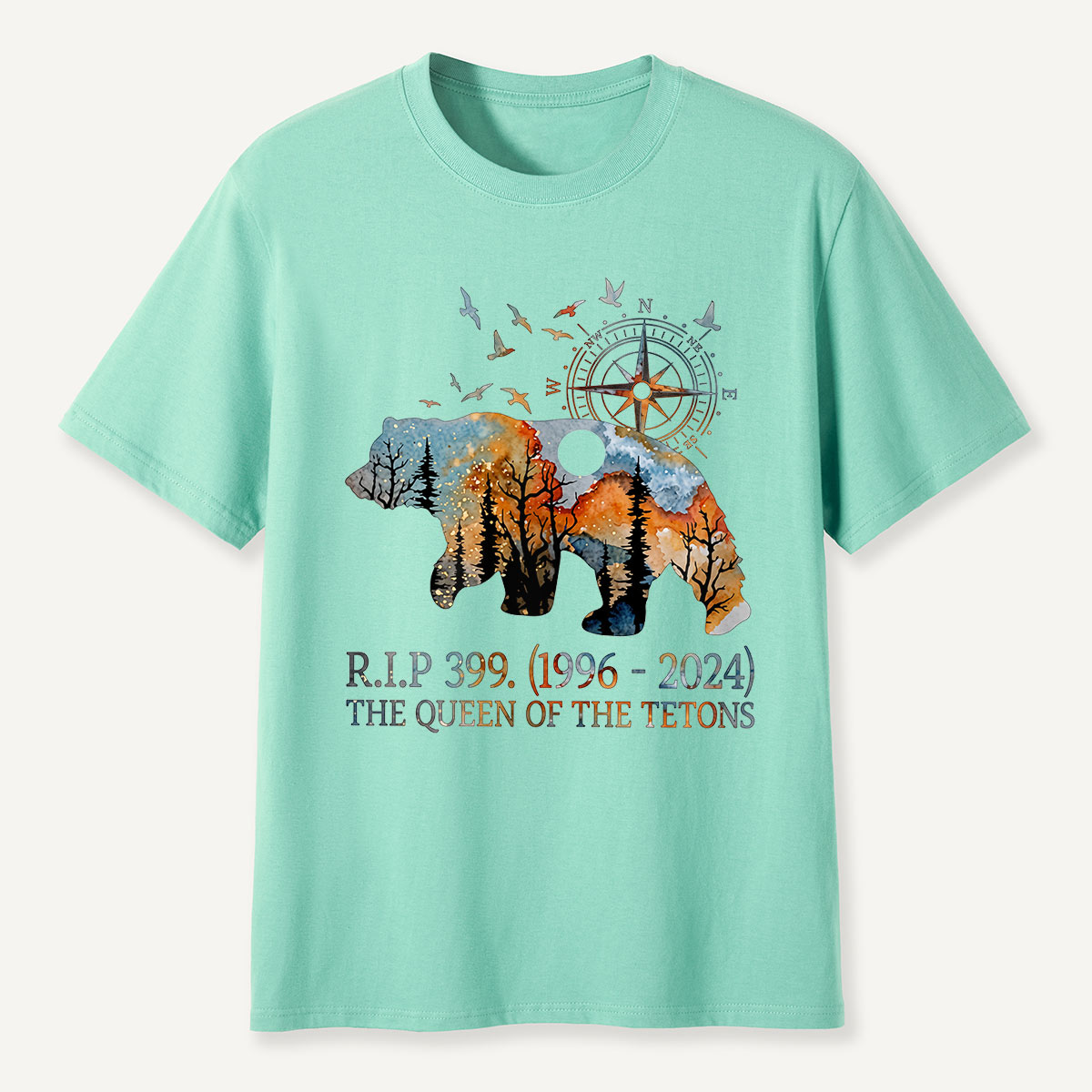 RIP 399 Queen of the Tetons Bear Memoria T-Shirt