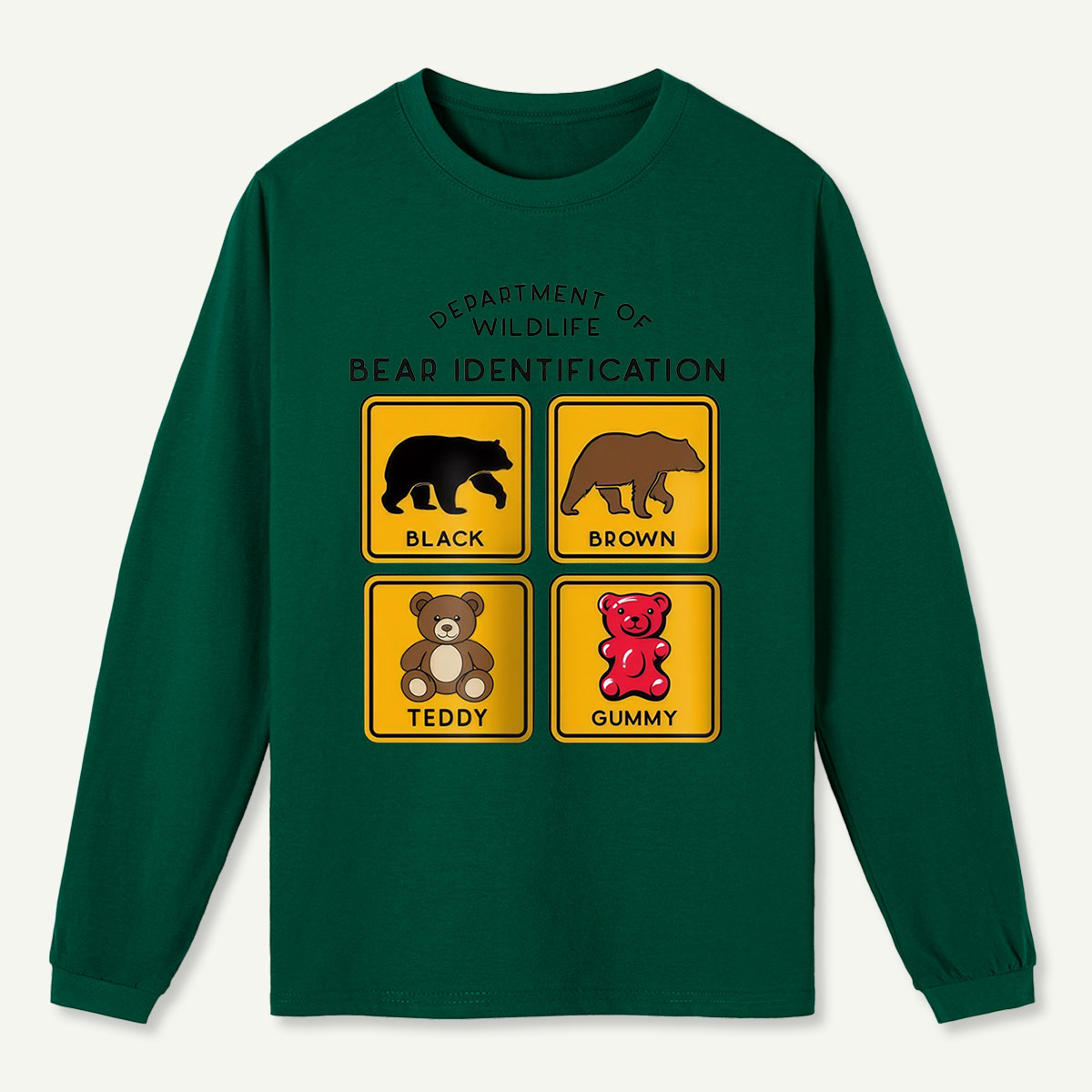 Department of Wildlife Bear Identification Long Sleeve T-Shirt