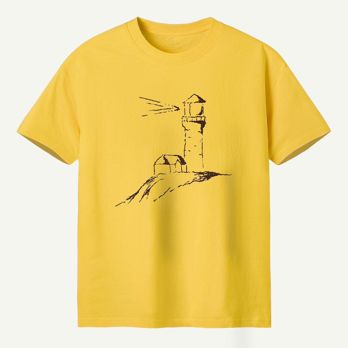 Coastal Lighthouse Minimalist Sketch T-Shirt