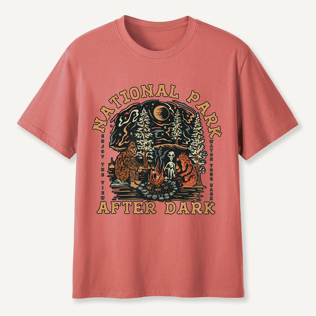 National Park After Dark Campfire Night T-Shirt