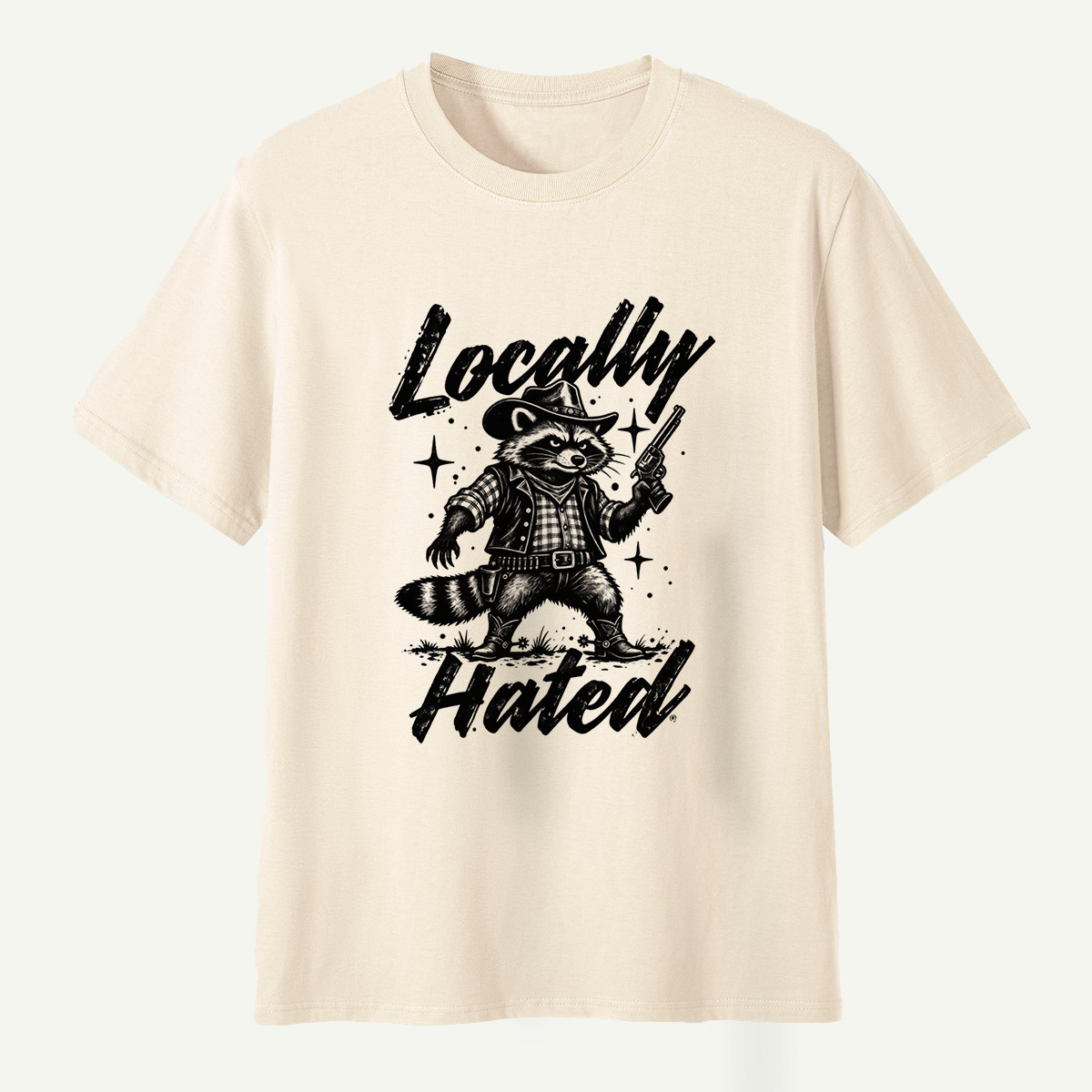 Locally Hated Funny Rebel Raccoon T-Shirt