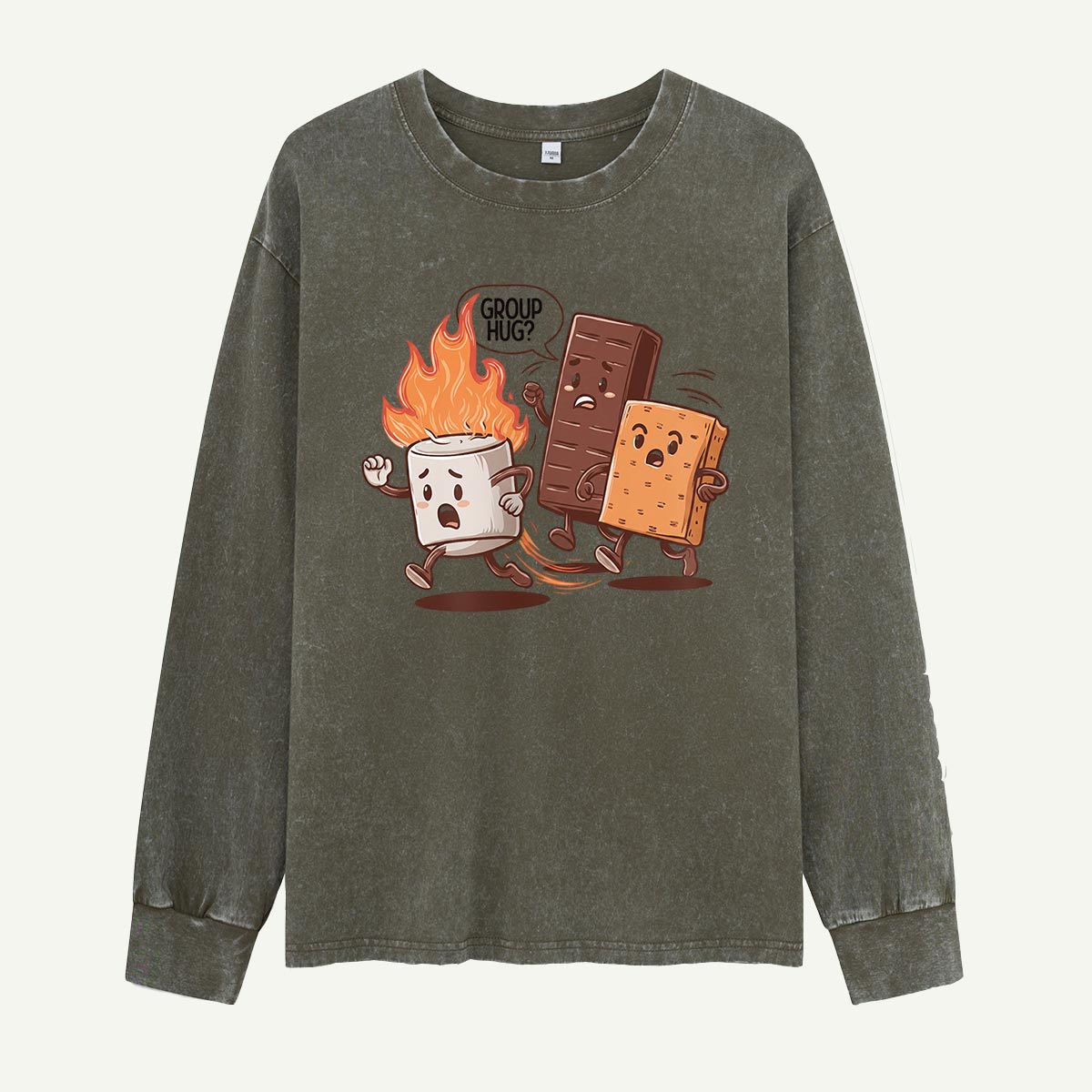 Group Hug Smores on the Run Washed Long Sleeves