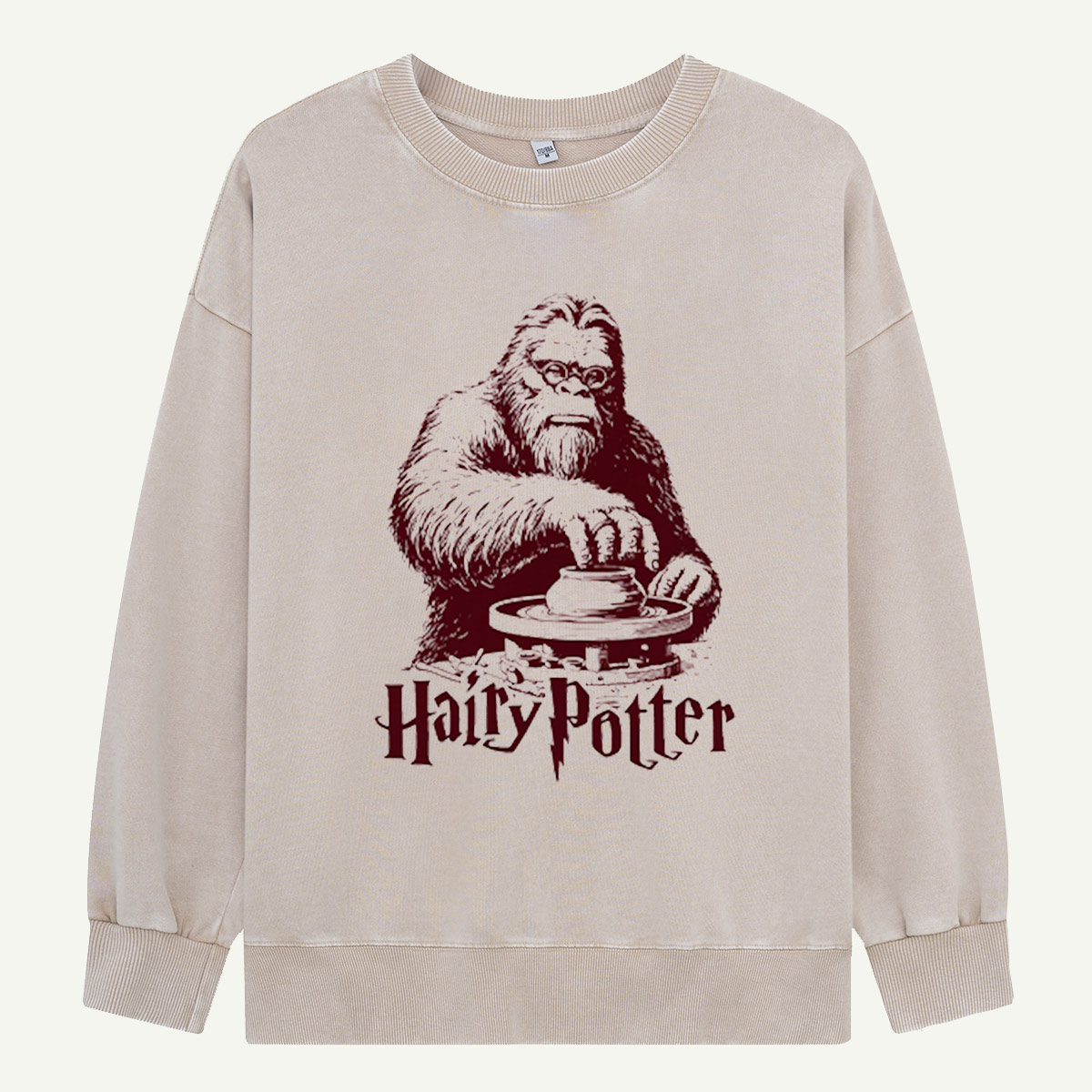 Hairy Potter Bigfoot Wizard Washed Sweatshirts