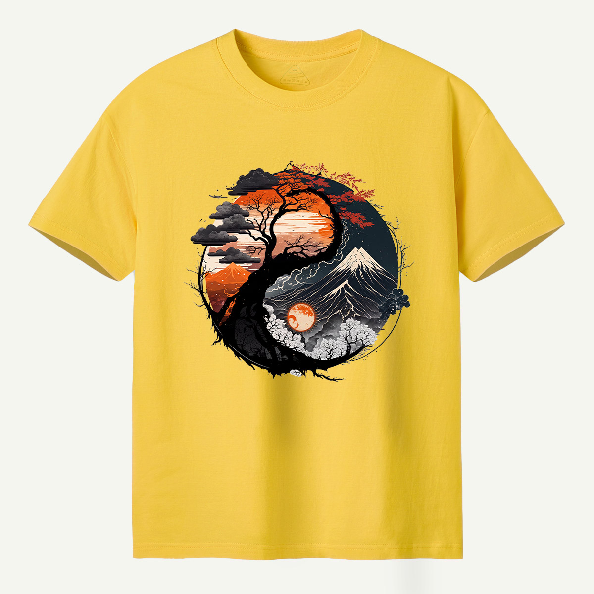 Yin Yang Autumn Forestscape T-Shirt