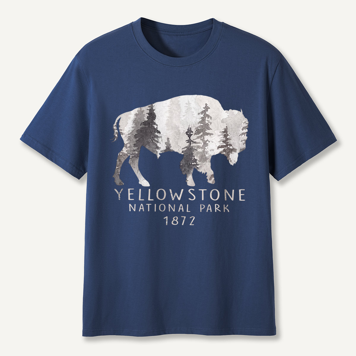 Yellowstone National Park 1872 Bison Forest T-Shirt