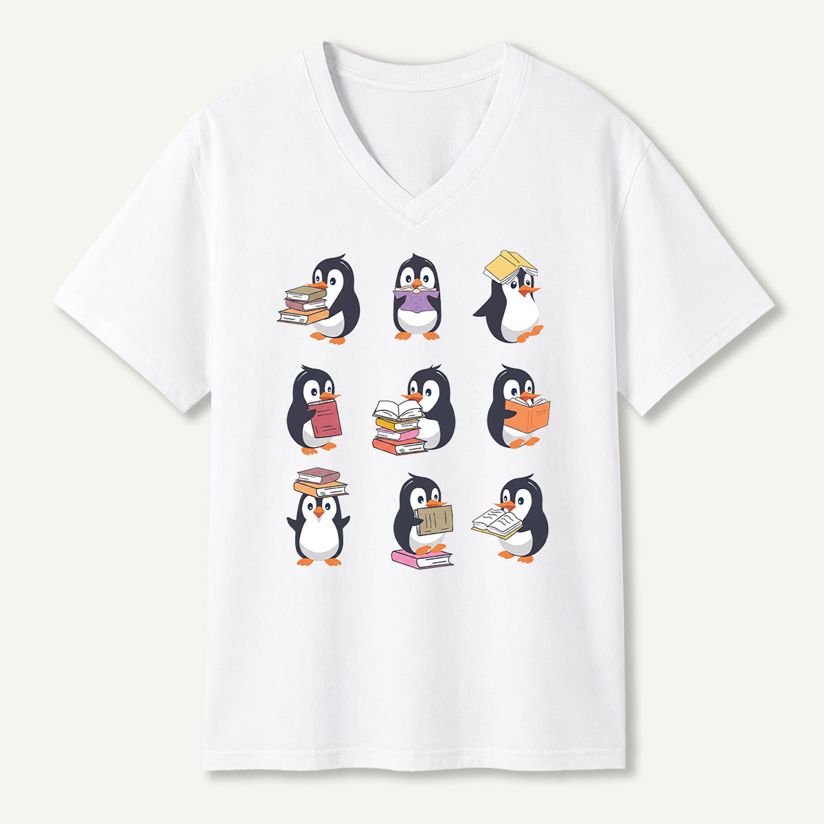 Penguin Personalities Mood Chart V-neck T-Shirt