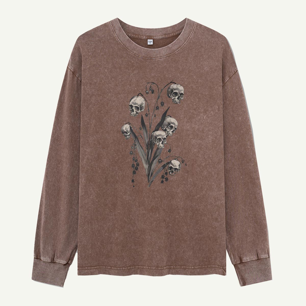 Skulls in the Lily Patch Washed Long‑sleeve
