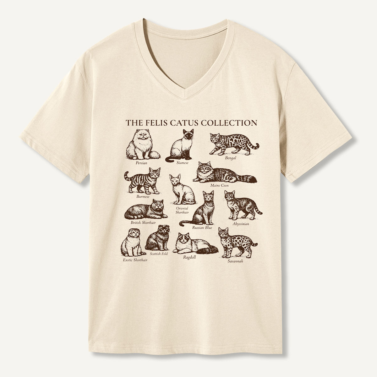 The Big Cats Collection Wildlife Guide V-neck T-Shirt