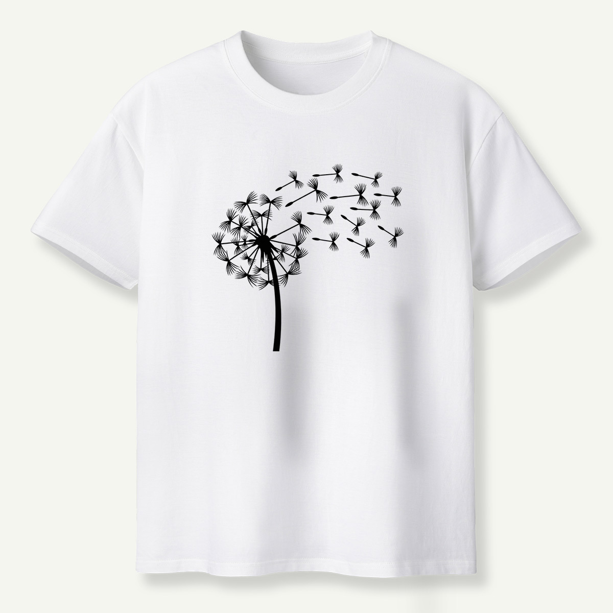 Dandelion Seeds Line Art T-Shirt
