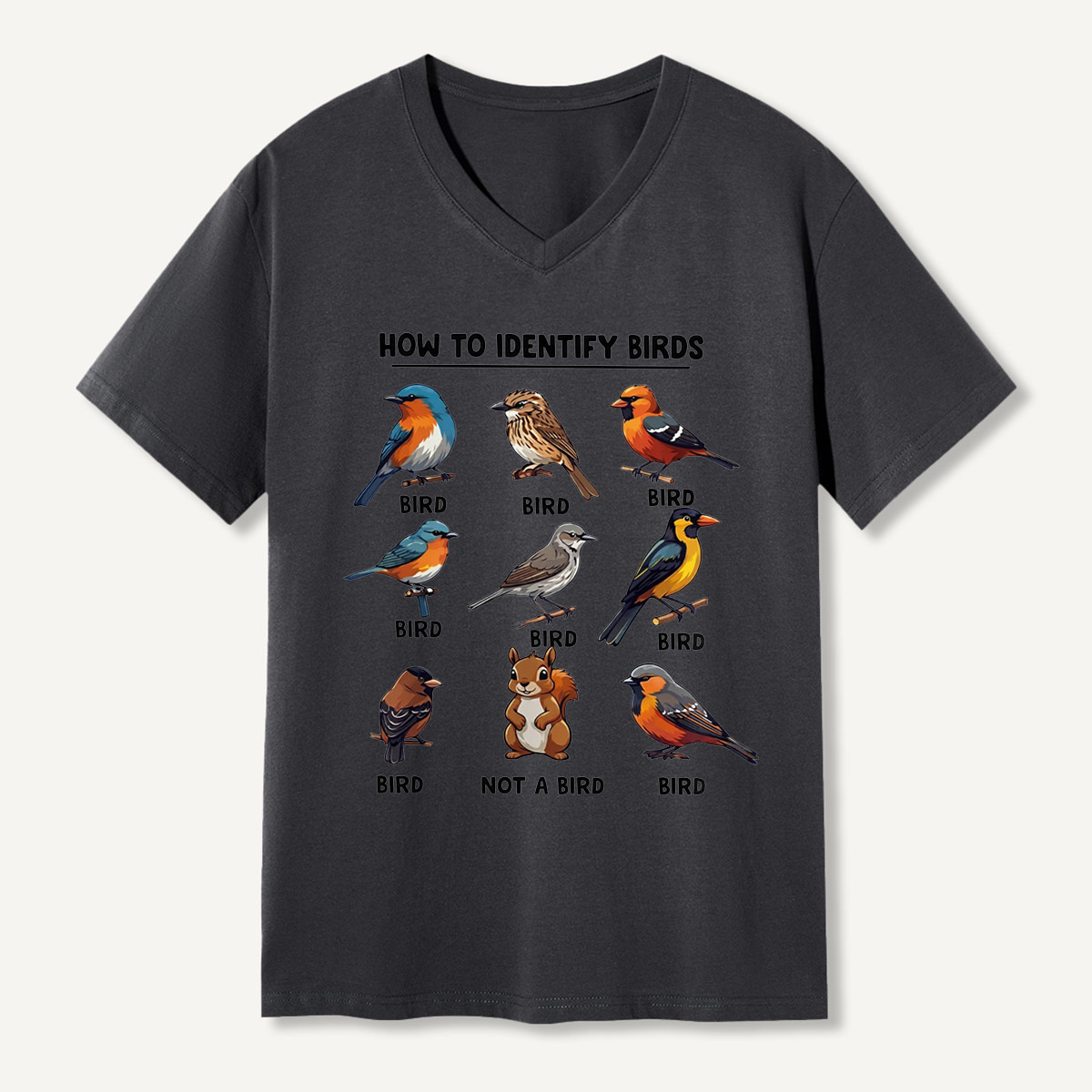 Funny Bird How to Identify Birds V-neck T-Shirt