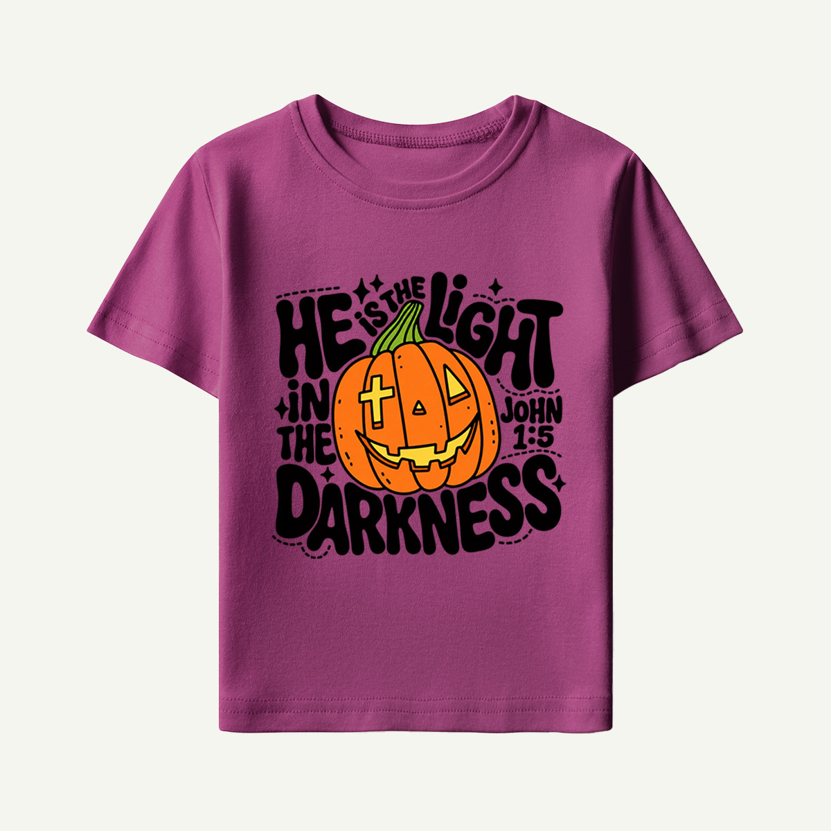 Silly Jack O Lantern Face Kids T-Shirt