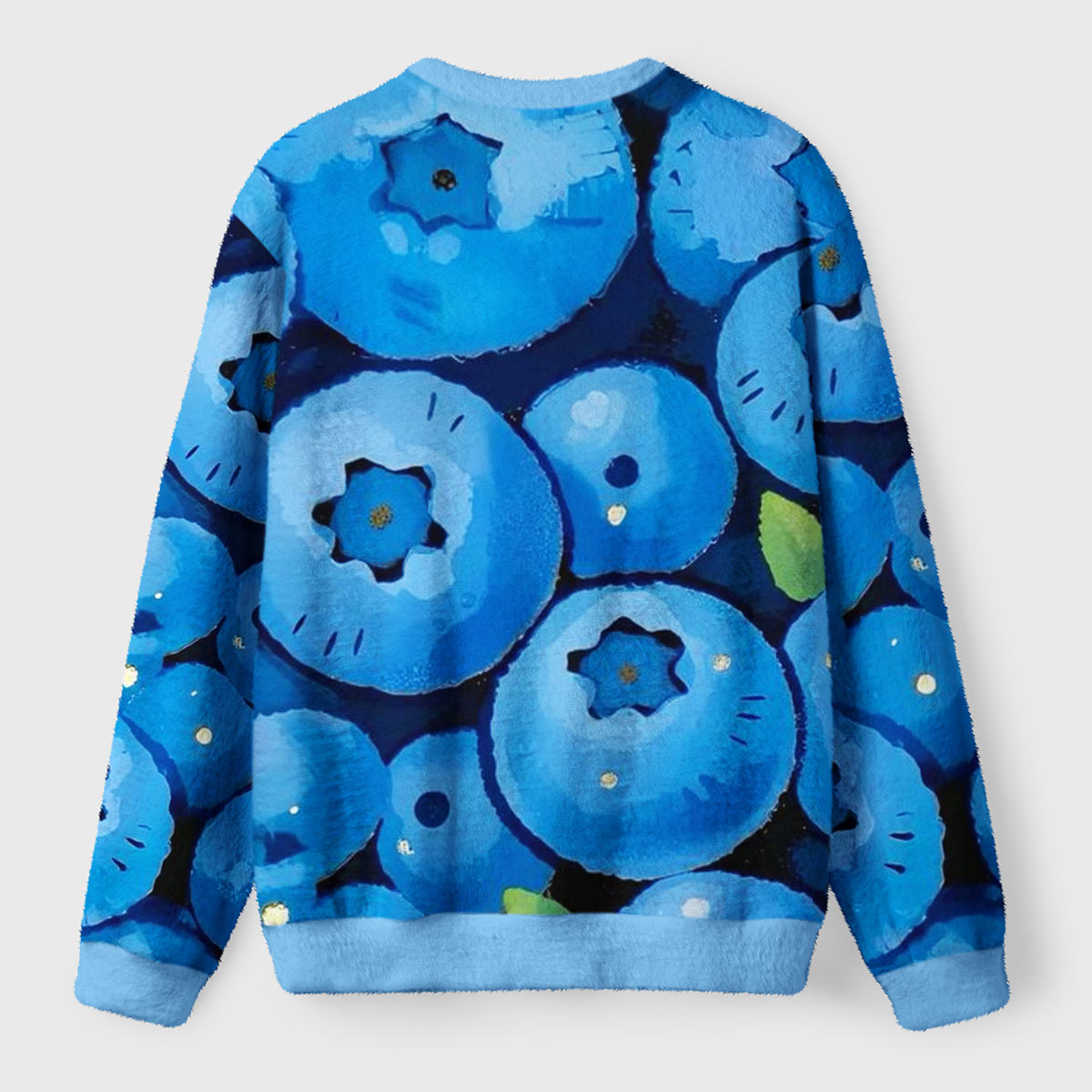 Blueberry Cat Hideaway Ugly Fuzzy Fleece Sweatshirt