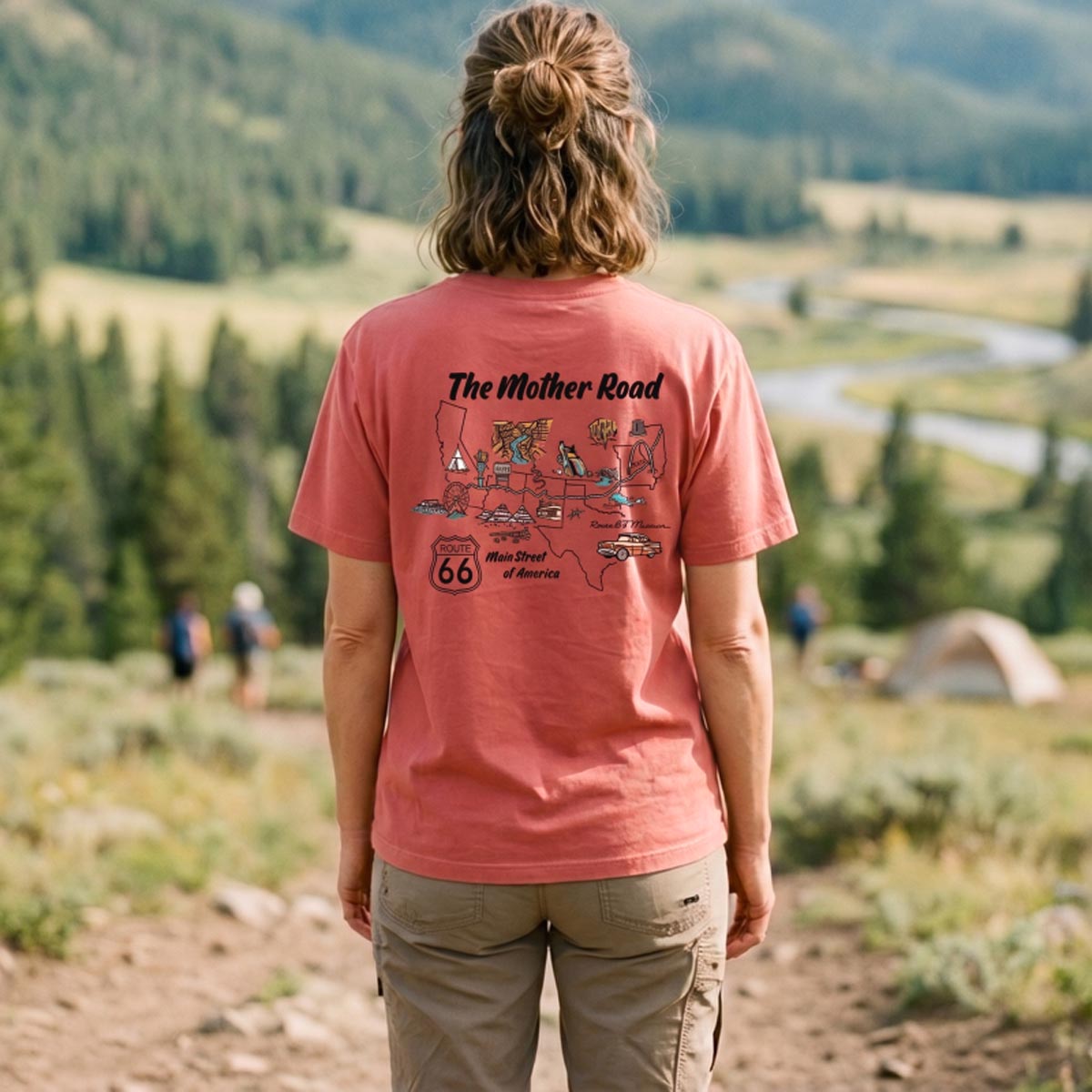 Route 66 Map T-Shirt