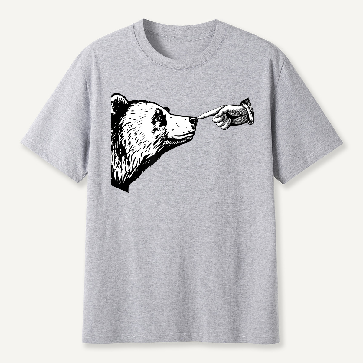 Boop the Bear Funny Line Art T-Shirt