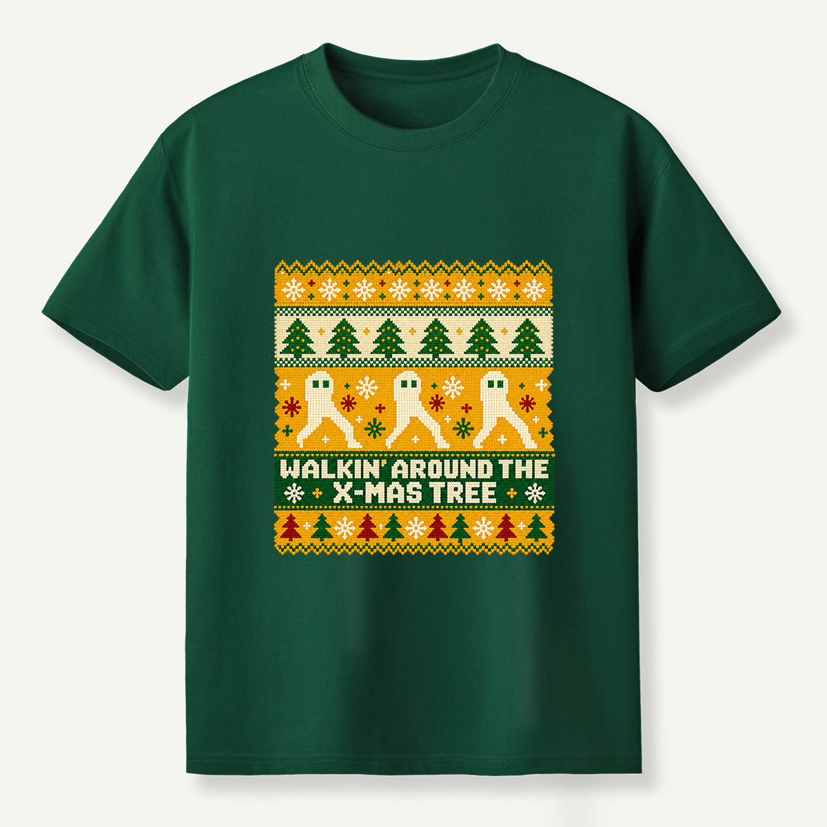 Walkin Around The Xmas Tree Ghost Christmas T-Shirt