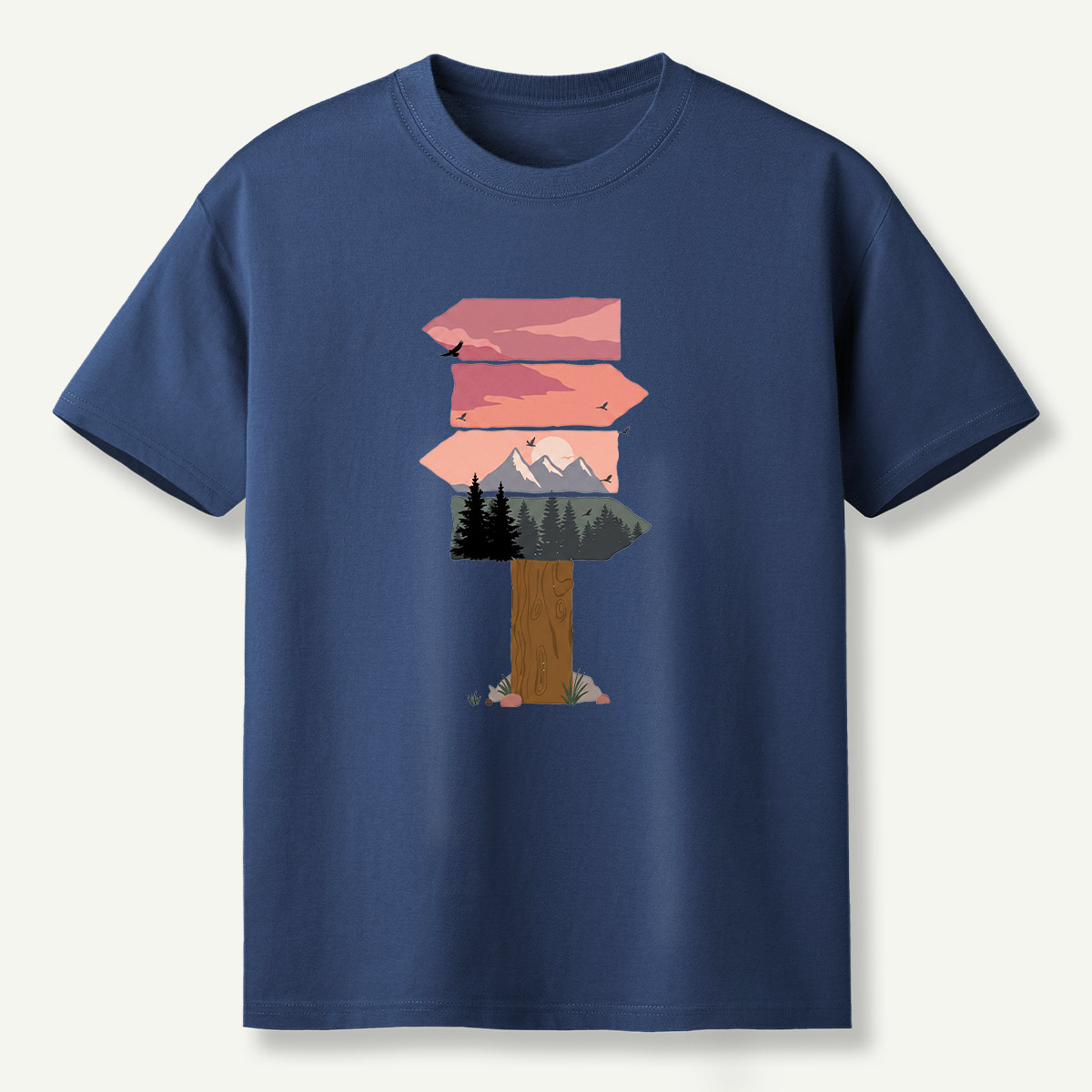 Sunset Layers Over Pine Forest T-Shirt