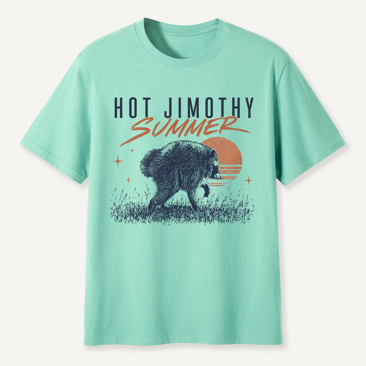 Hot Jimothy Summer Retro Raccoon T-Shirt