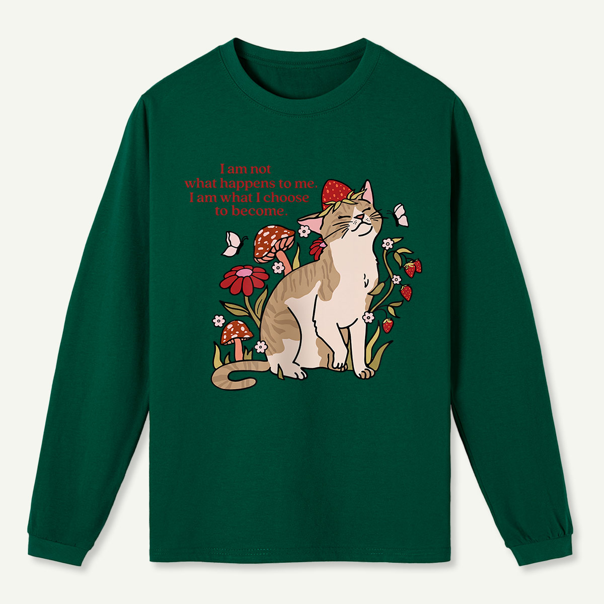 Forest Cat Quote Long Sleeve T-Shirt