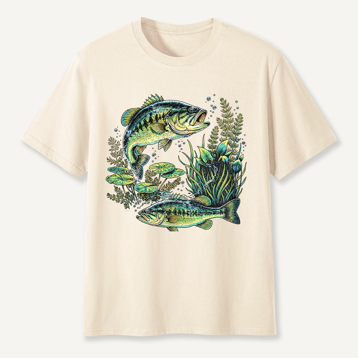 Largemouth Bass Underwater Scene T-Shirt