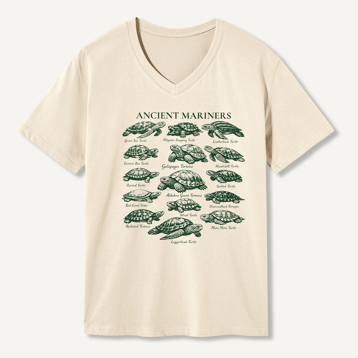 Ancient Mariners Sea Turtle Guide V-neck T-Shirt