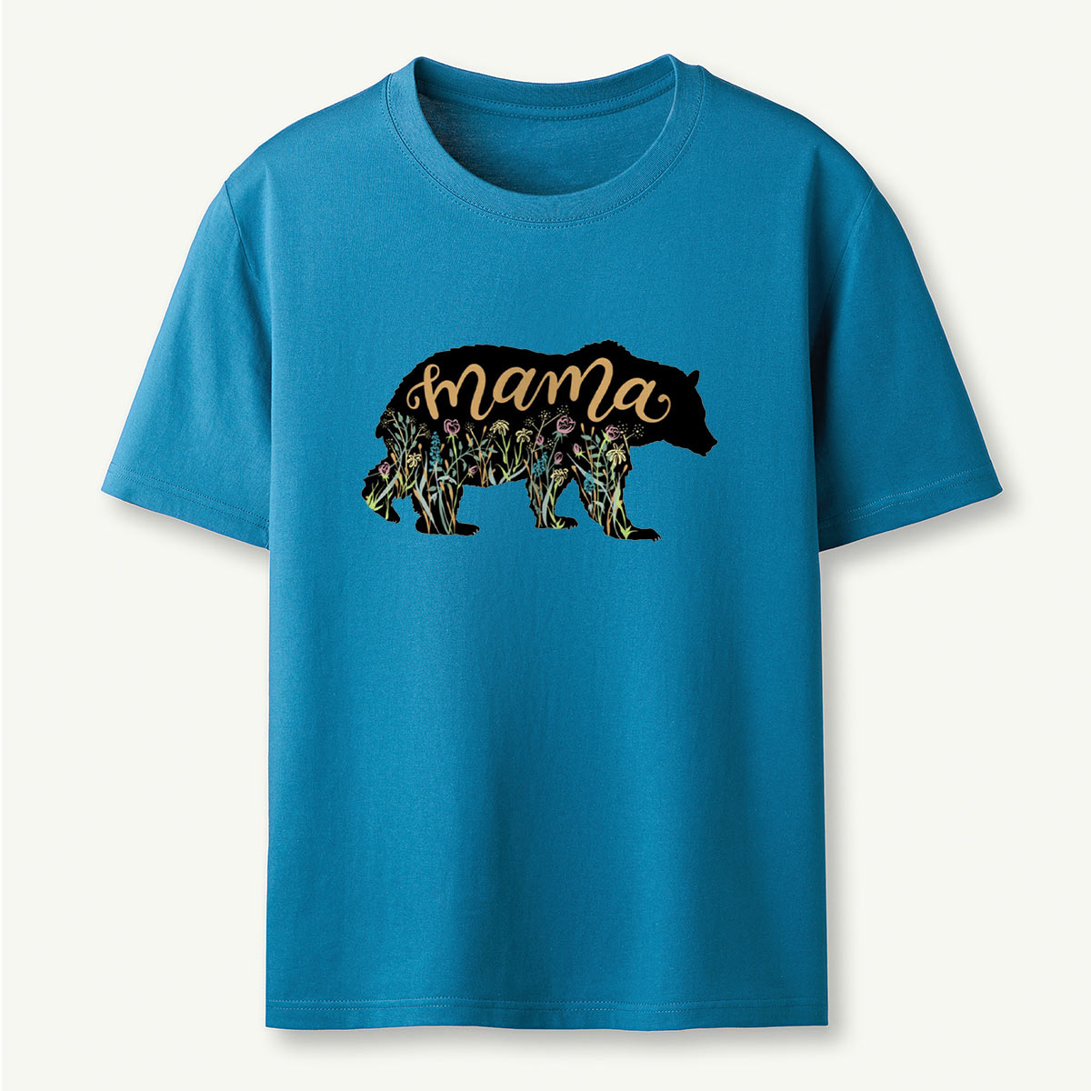 Mama Bear with Wildflowers T-Shirt