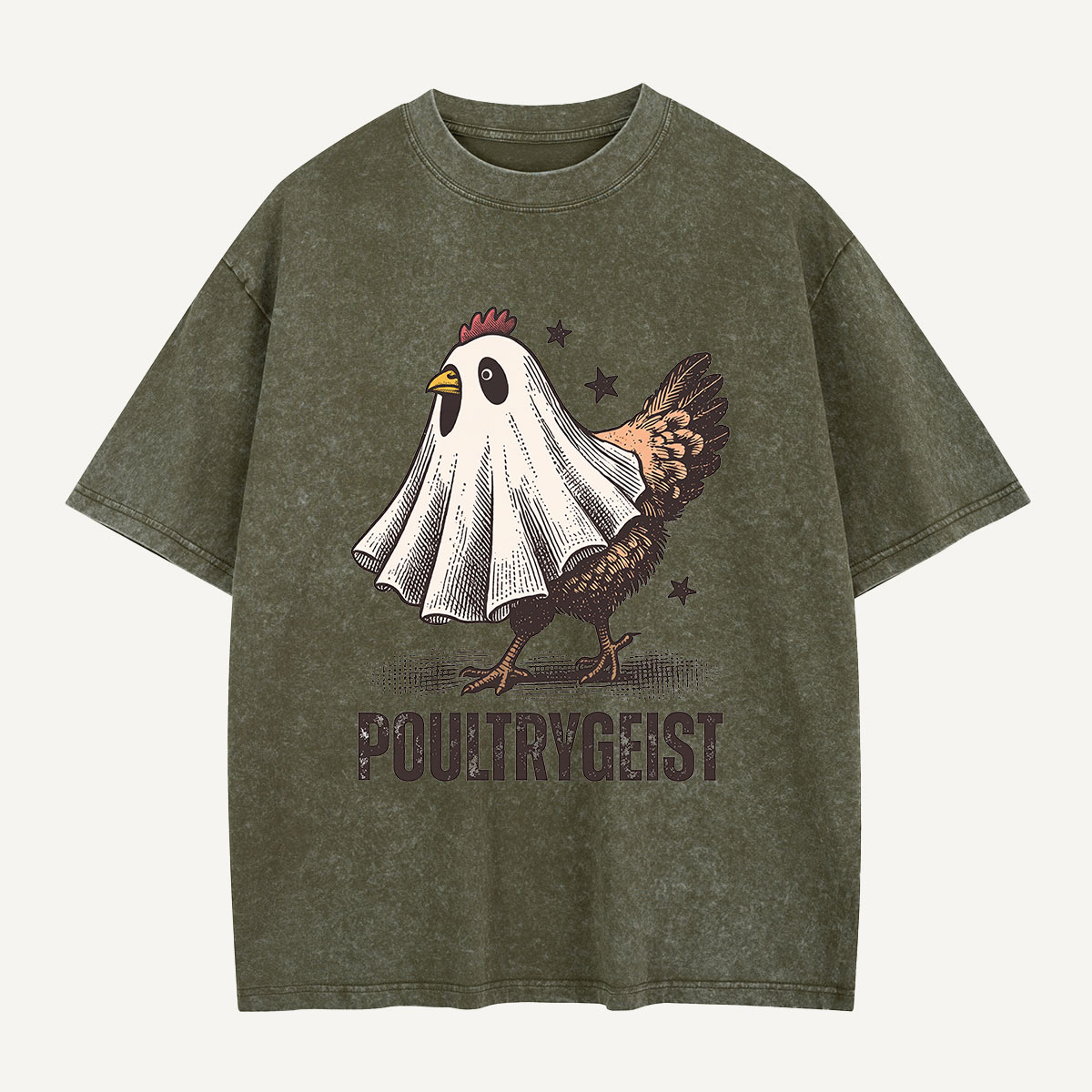 Poultrygeist on the Loose Washed T-Shirt