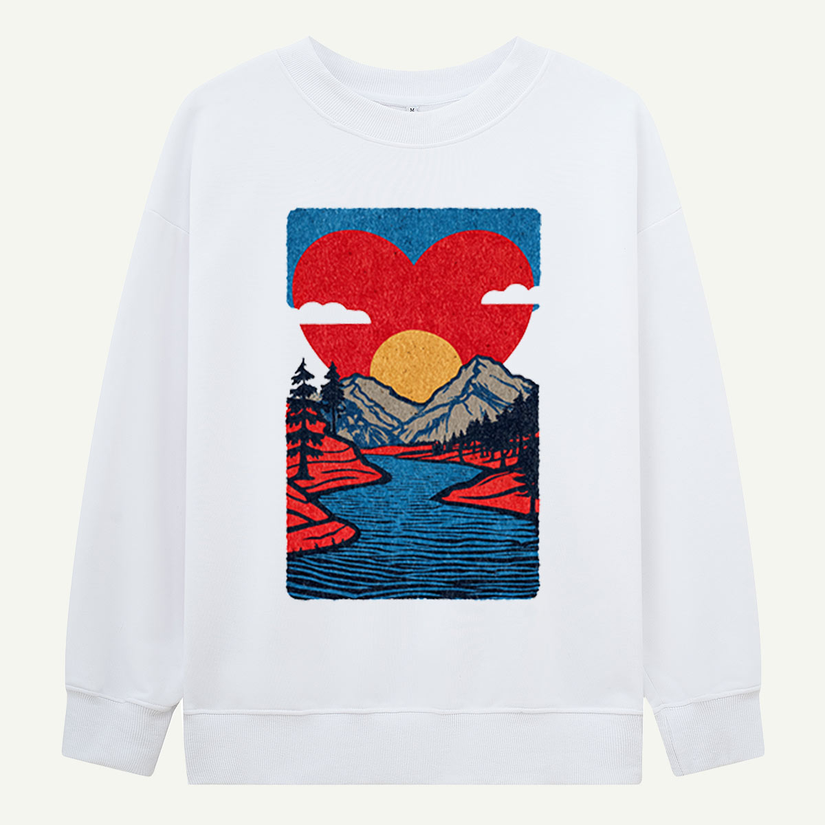 Mountain Heart Landscape Sweatshirts