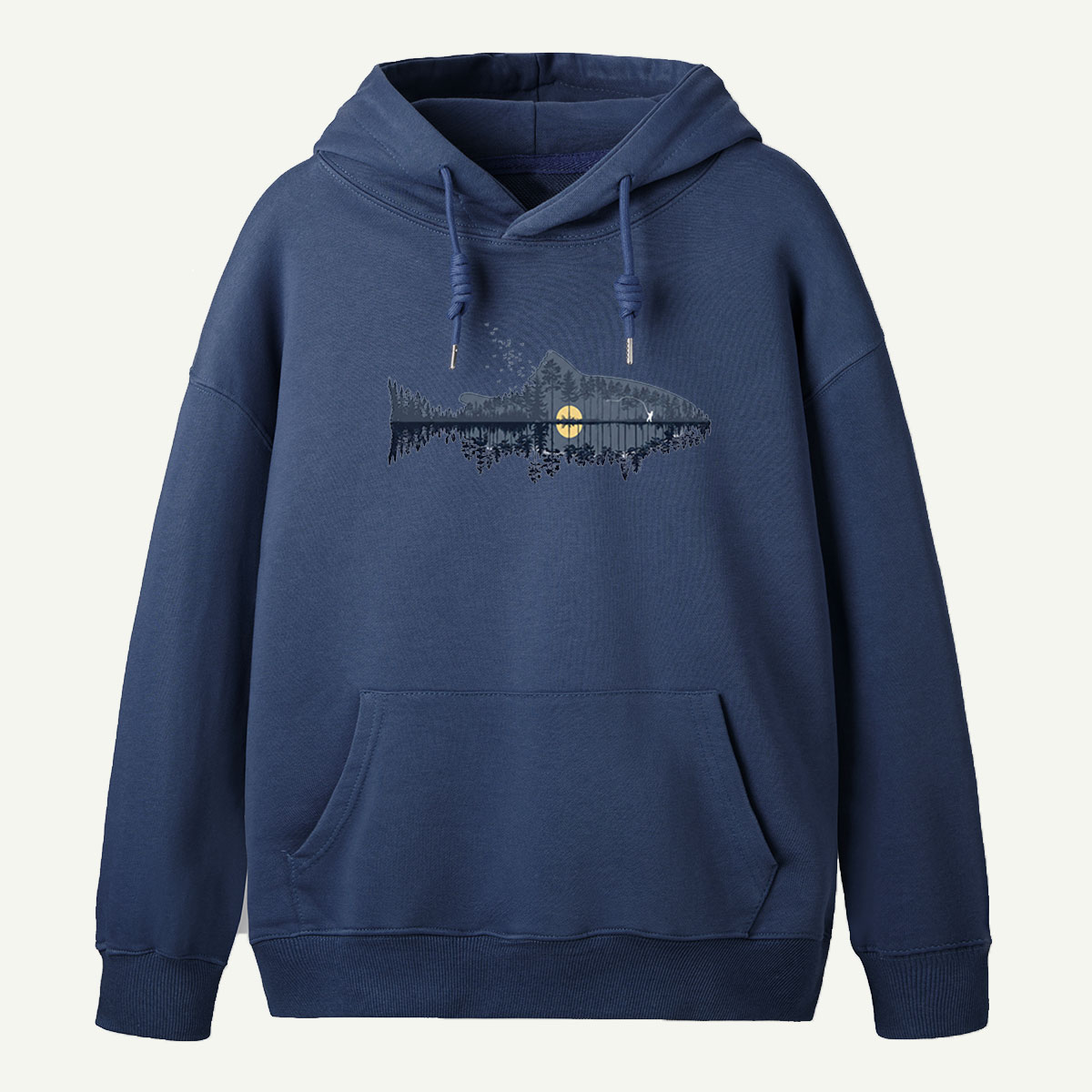 Fishscape Moonlit Forest Hoodie