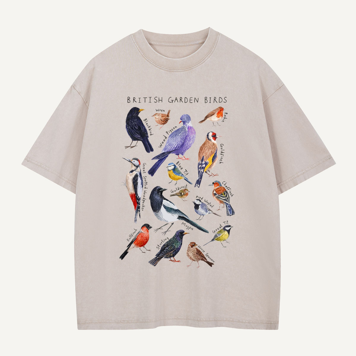 Botanical Garden Birds Wildlife  Birdwatching    Washed T-Shirt