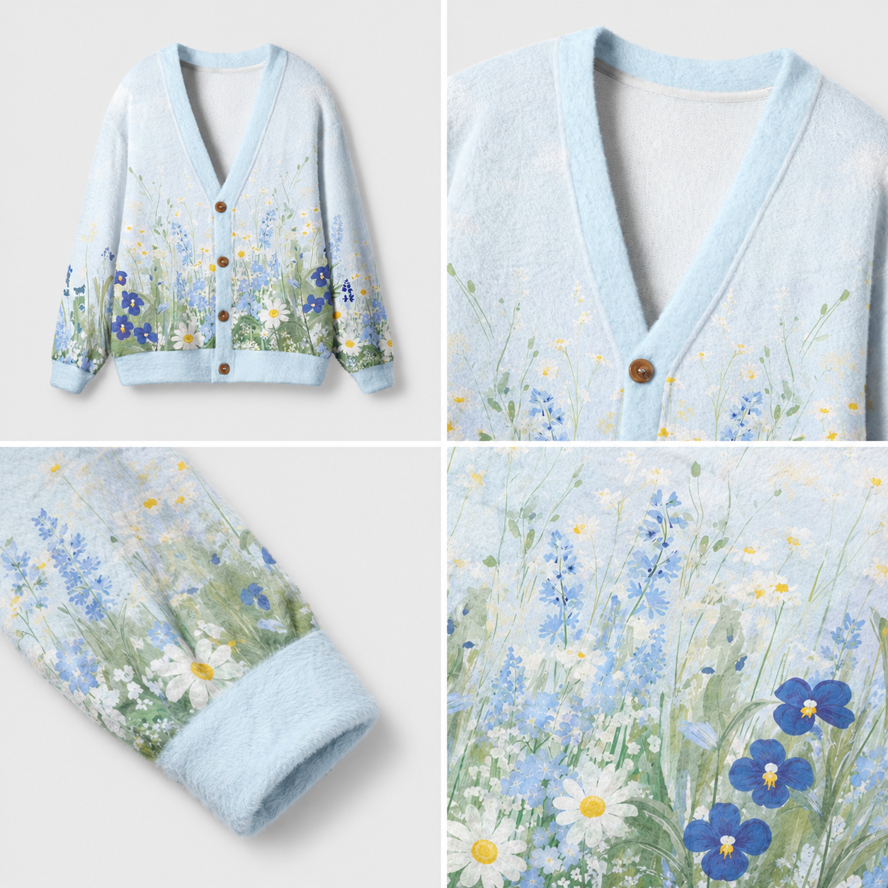 Meadow Bloom Melody Ugly Cardigan Sweaters