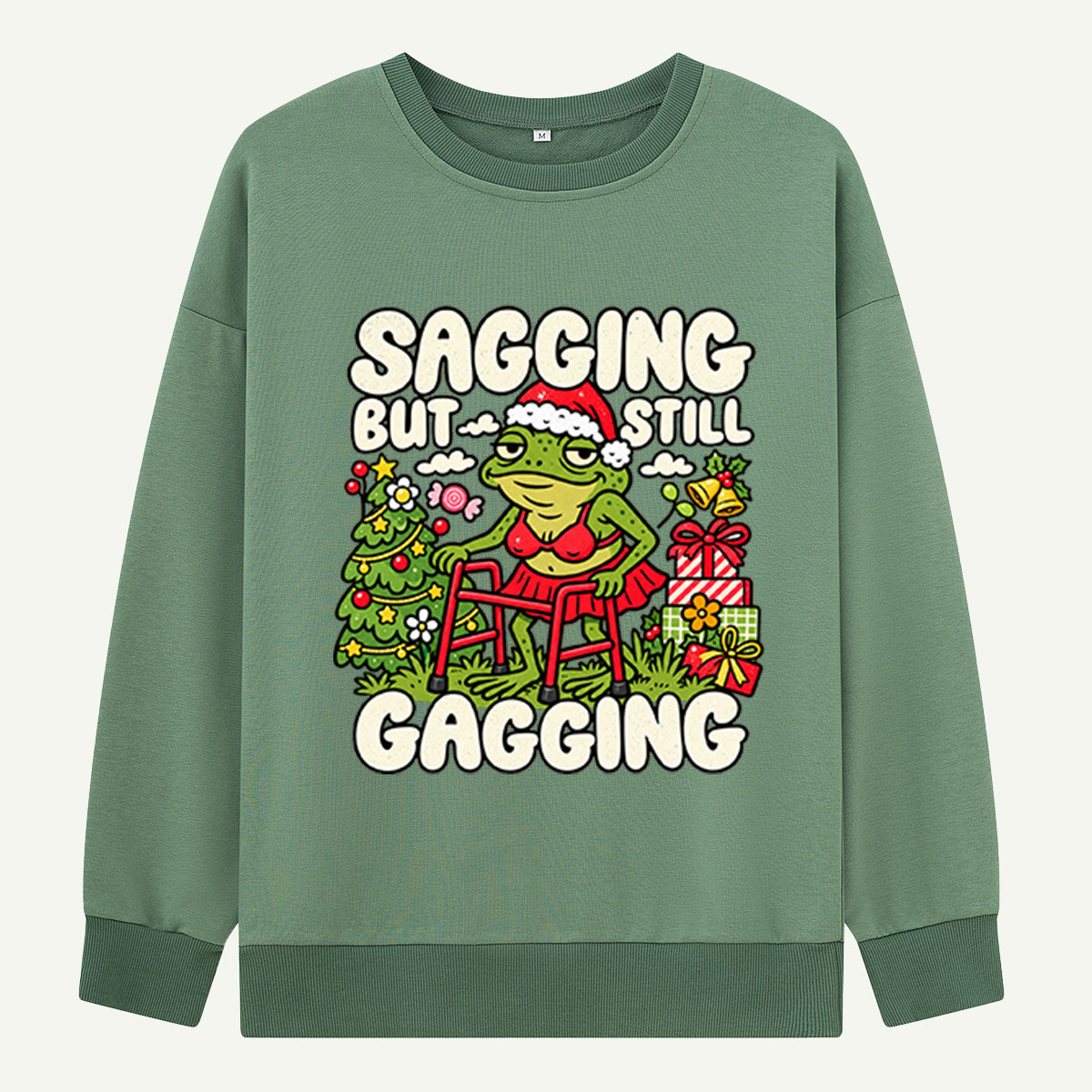 Sagging But Still Gagging Sassy Christmas Frog With Walker Sweatshirts