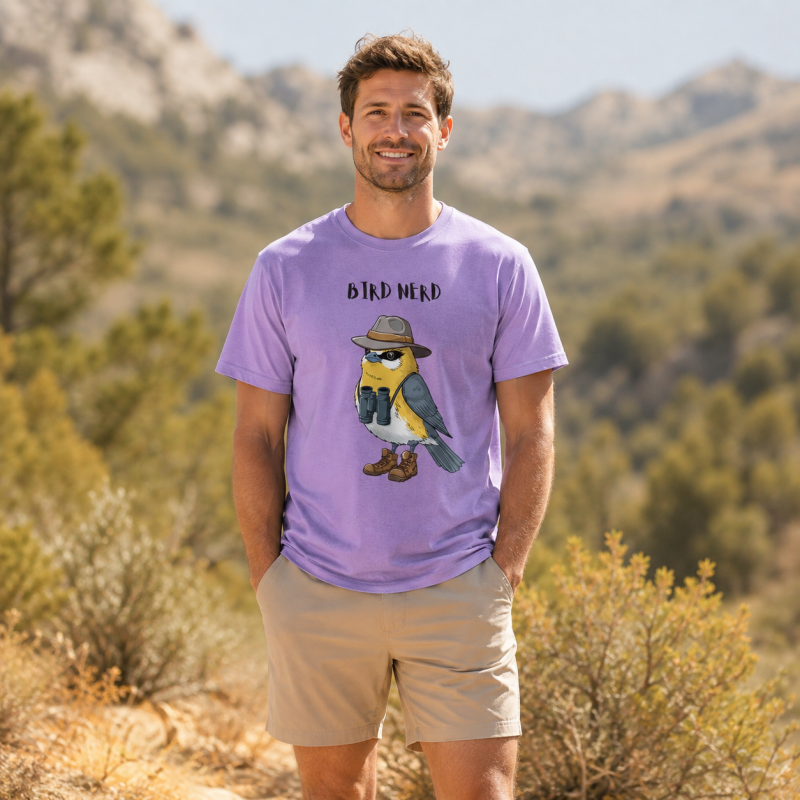 Bird Nerd Ranger Sparrow Cartoon T-Shirt