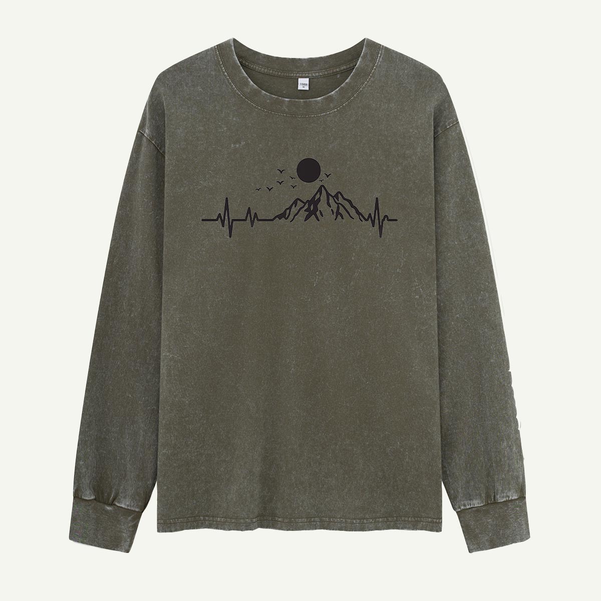 Mountains Are My Heartbeat Washed Long Sleeves
