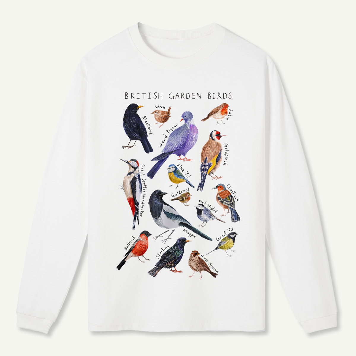 Botanical Garden Birds Wildlife Birdwatching Long Sleeve T-Shirt